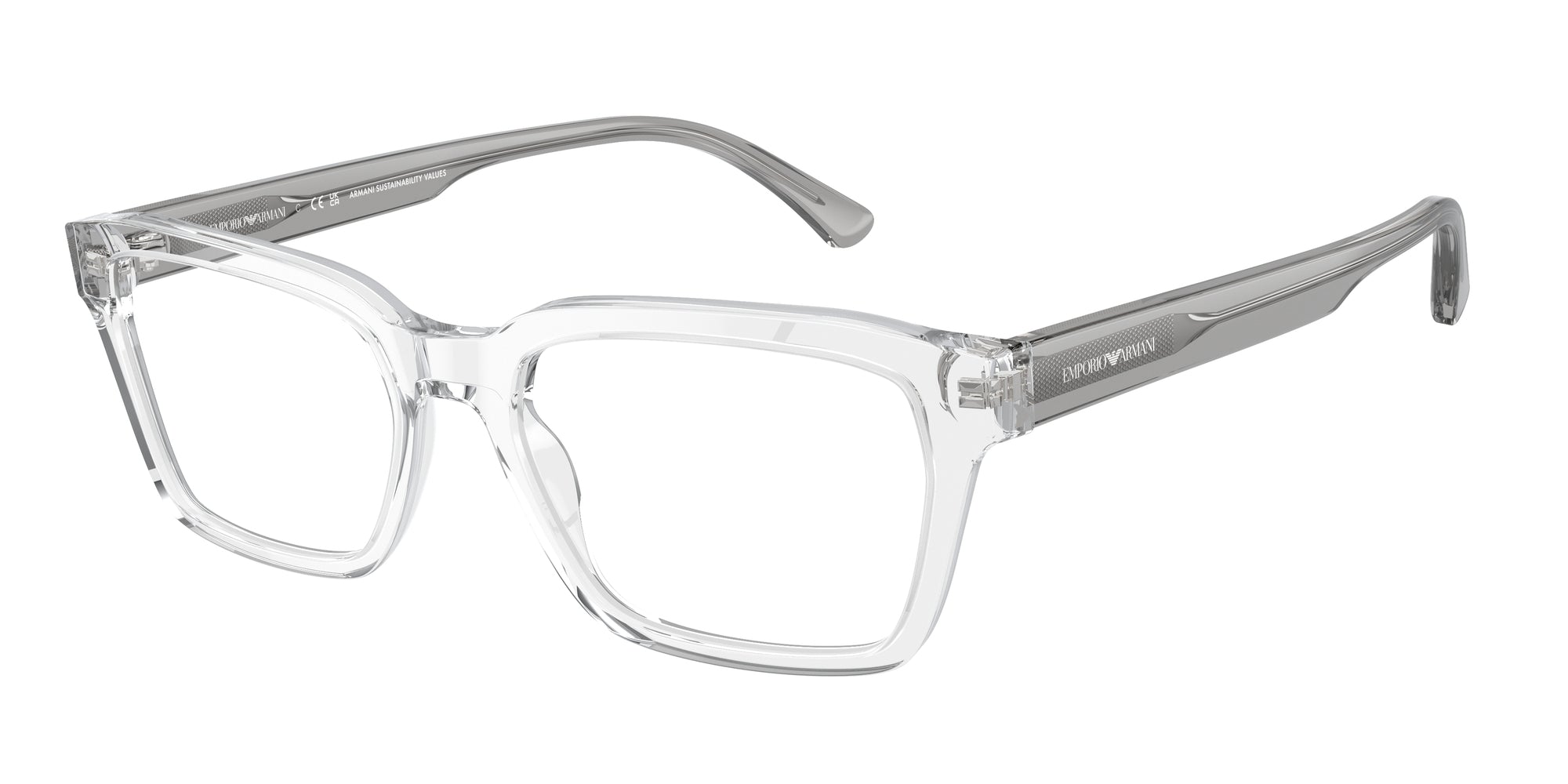 Emporio Armani Uomo Emporio Armani EA3192 5883 Montature da vista Acetato Trasparente Squadrata Normale Emporio Armani Uomo Emporio Armani EA3192 5883 Montature da vista Acetato Trasparente Squadrata Normale