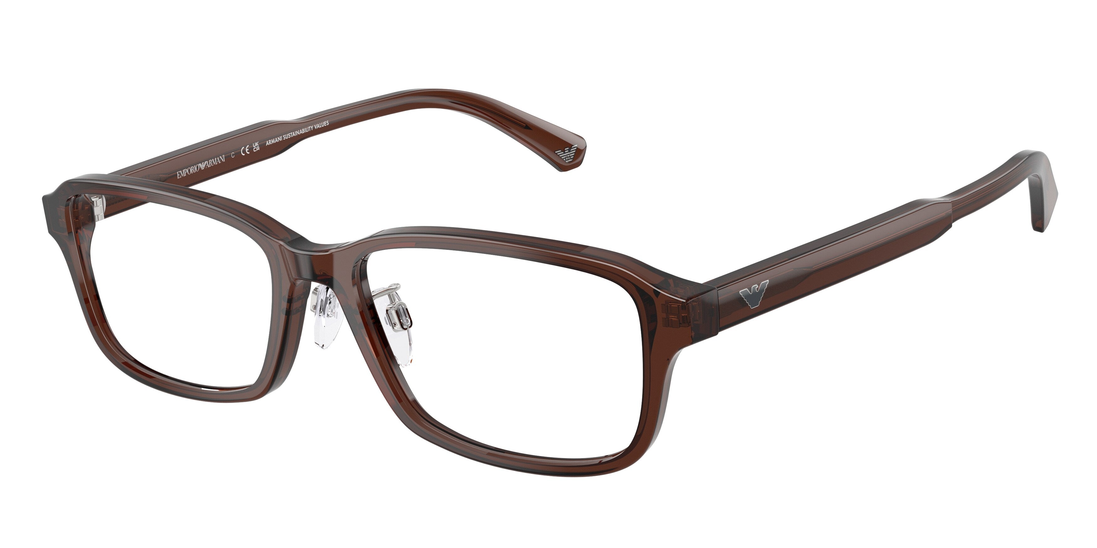 Emporio Armani Uomo Emporio Armani EA3215D 5307 Montature da vista Acetato Marrone Pillow Normale Emporio Armani Uomo Emporio Armani EA3215D 5307 Montature da vista Acetato Marrone Pillow Normale