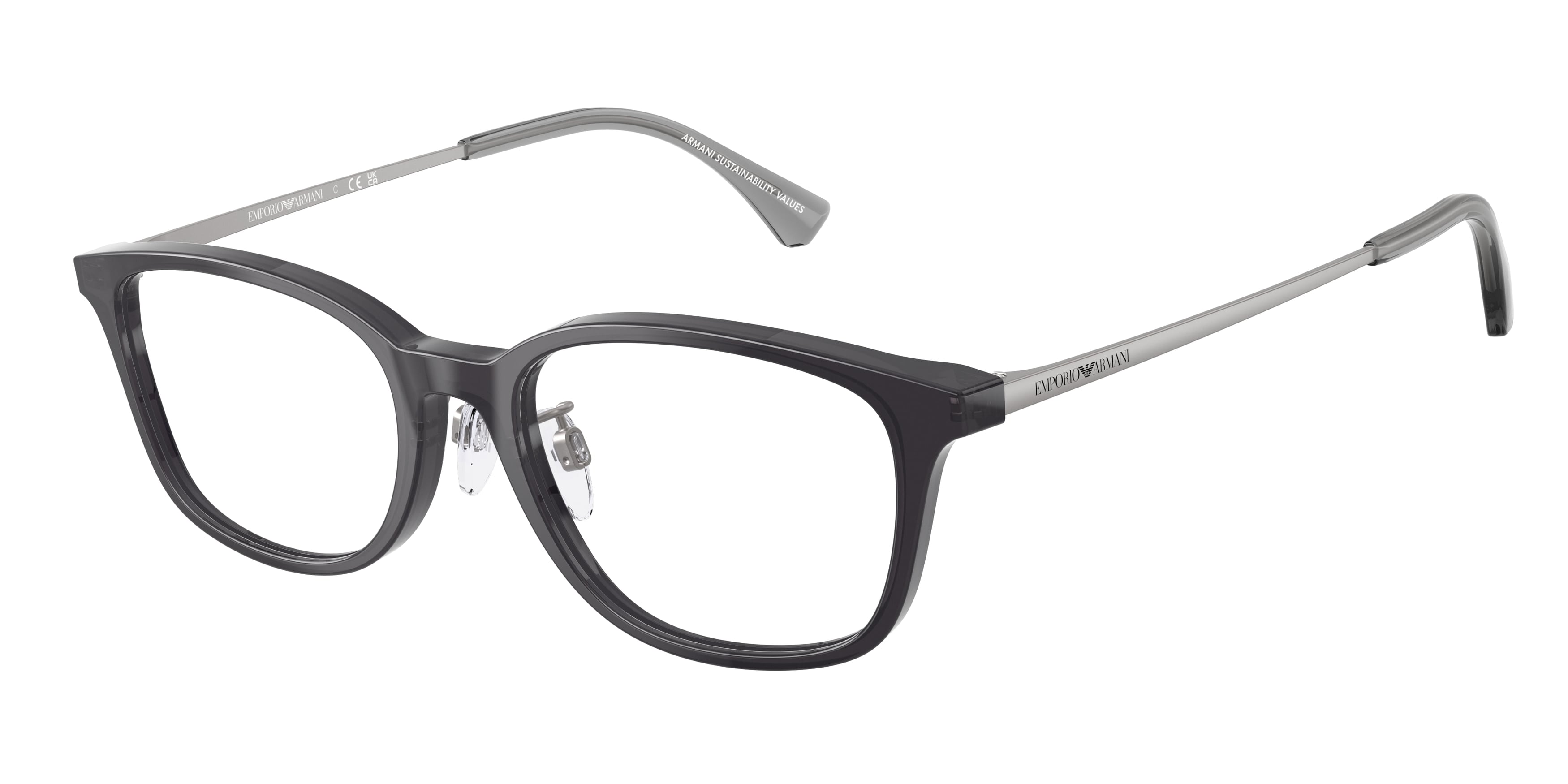 Emporio Armani Uomo Emporio Armani EA3217D 5029 Montature da vista Acetato Grigio Trasparente Pillow Normale Emporio Armani Uomo Emporio Armani EA3217D 5029 Montature da vista Acetato Grigio Trasparente Pillow Normale