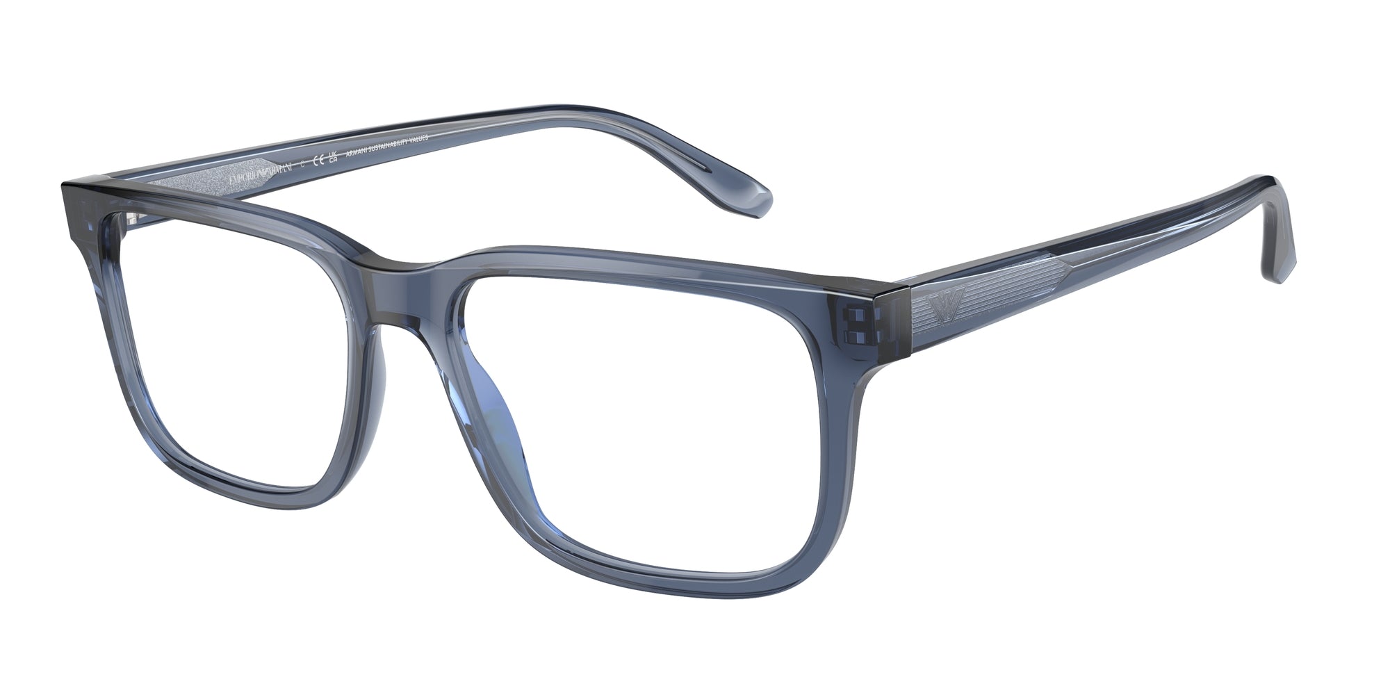 Emporio Armani Uomo Emporio Armani EA3218 5072 Montature da vista Acetato Blu Trasparente Squadrata Normale Emporio Armani Uomo Emporio Armani EA3218 5072 Montature da vista Acetato Blu Trasparente Squadrata Normale