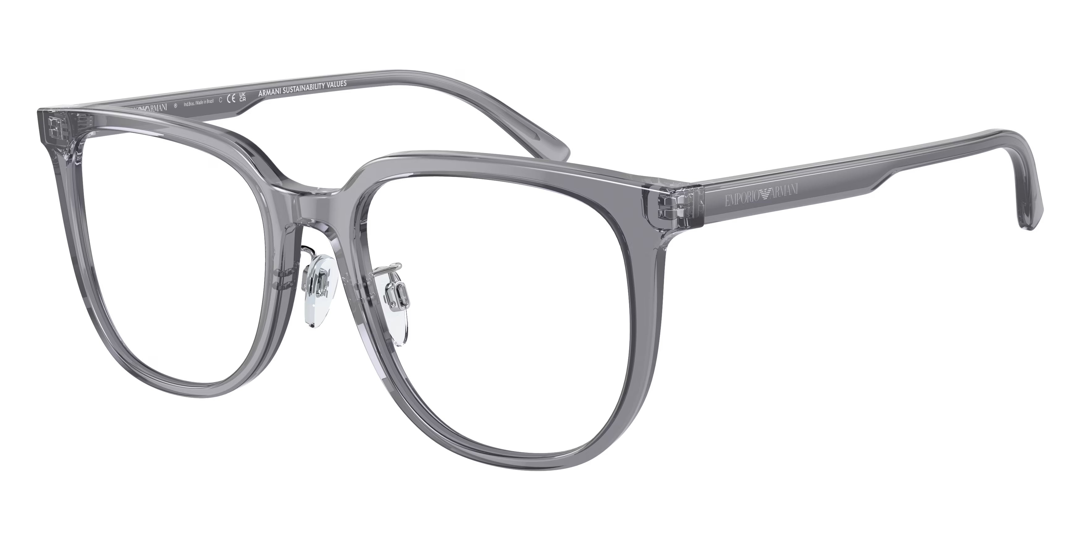 Emporio Armani Uomo Emporio Armani EA3226D 5029 Montature da vista Acetato Grigio Trasparente Pillow Normale Emporio Armani Uomo Emporio Armani EA3226D 5029 Montature da vista Acetato Grigio Trasparente Pillow Normale