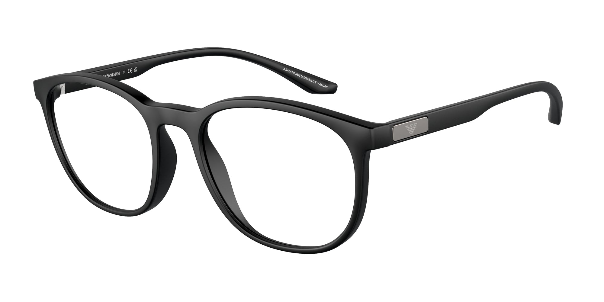 Emporio Armani Uomo Emporio Armani EA3229 5001 Montature da vista Iniettato Nero Trasparente Pantos Normale