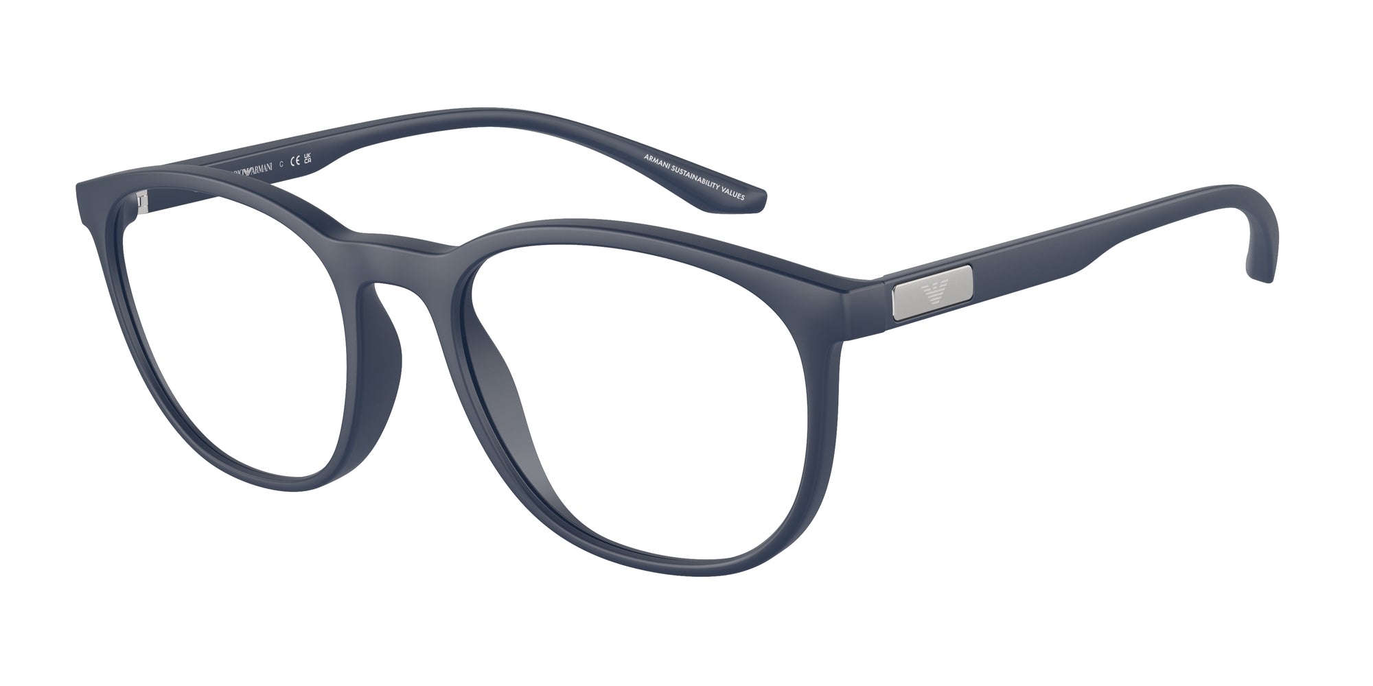Emporio Armani Uomo Emporio Armani EA3229 5763 Montature da vista Iniettato Blu Pantos Normale