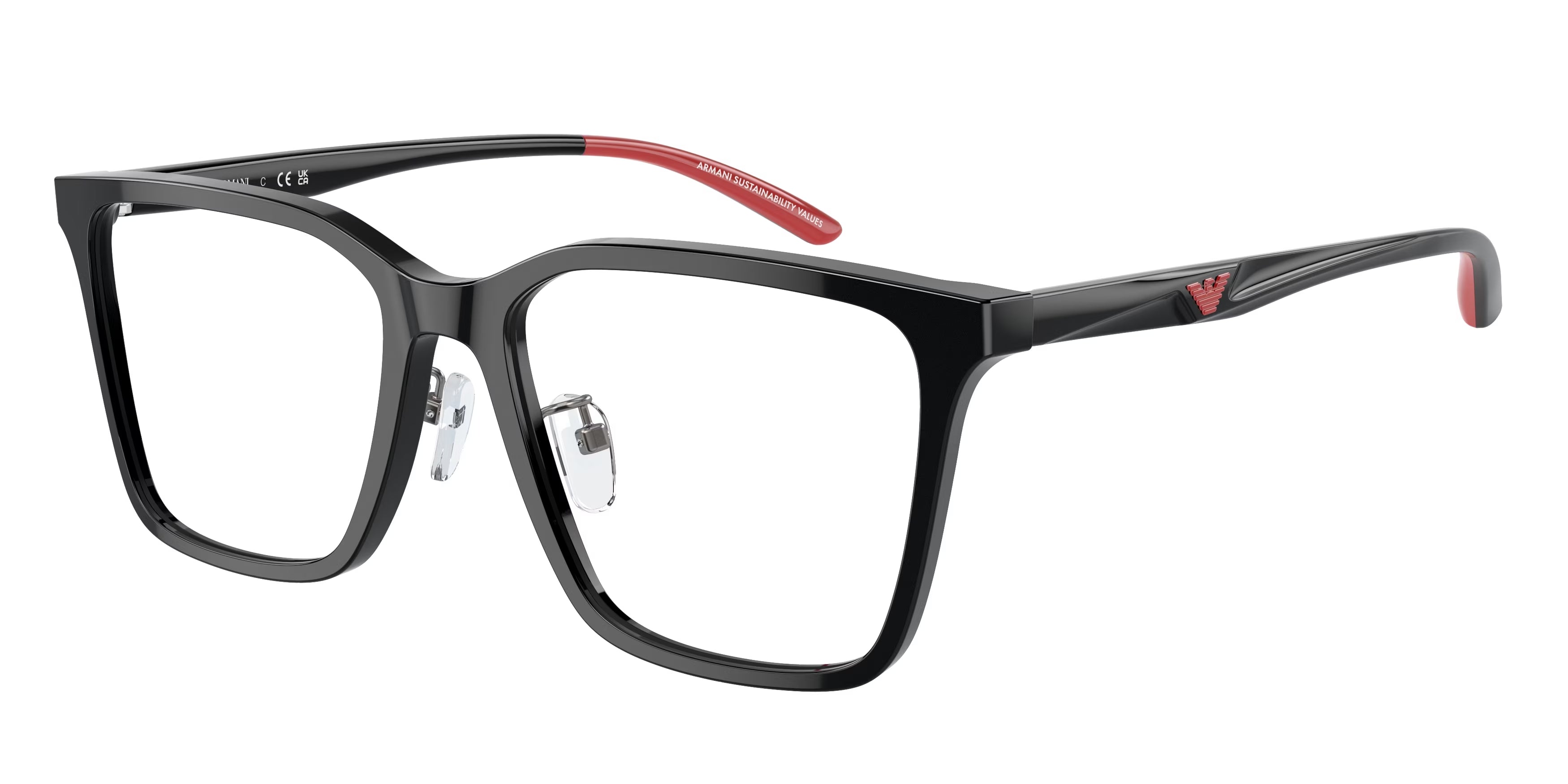 Emporio Armani Uomo Emporio Armani EA3232D 5017 Montature da vista Acetato Nero Trasparente Squadrata Normale Emporio Armani Uomo Emporio Armani EA3232D 5017 Montature da vista Acetato Nero Trasparente Squadrata Normale