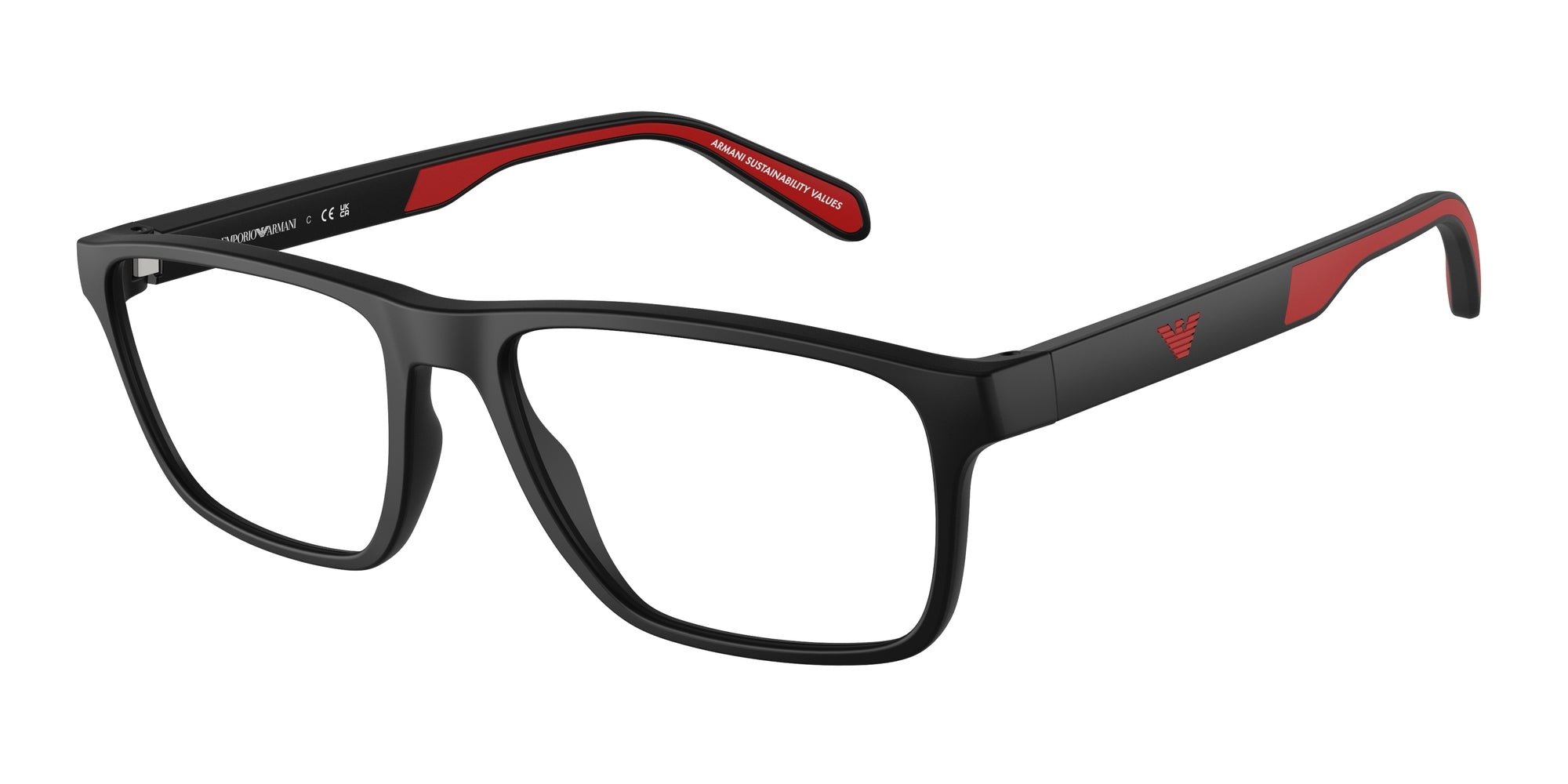 Emporio Armani Uomo Emporio Armani EA3233 5997 Montature da vista Iniettato Nero Squadrata Normale