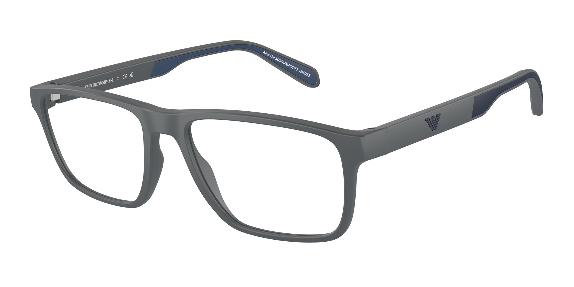 Emporio Armani Uomo Emporio Armani EA3233 6103 Montature da vista Iniettato Grigio Trasparente Squadrata Normale Emporio Armani Uomo Emporio Armani EA3233 6103 Montature da vista Iniettato Grigio Trasparente Squadrata Normale
