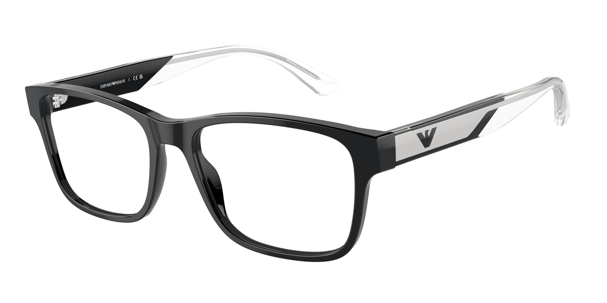 Emporio Armani Uomo Emporio Armani EA3239 5017 Montature da vista Acetato Nero Squadrata Normale Emporio Armani Uomo Emporio Armani EA3239 5017 Montature da vista Acetato Nero Squadrata Normale