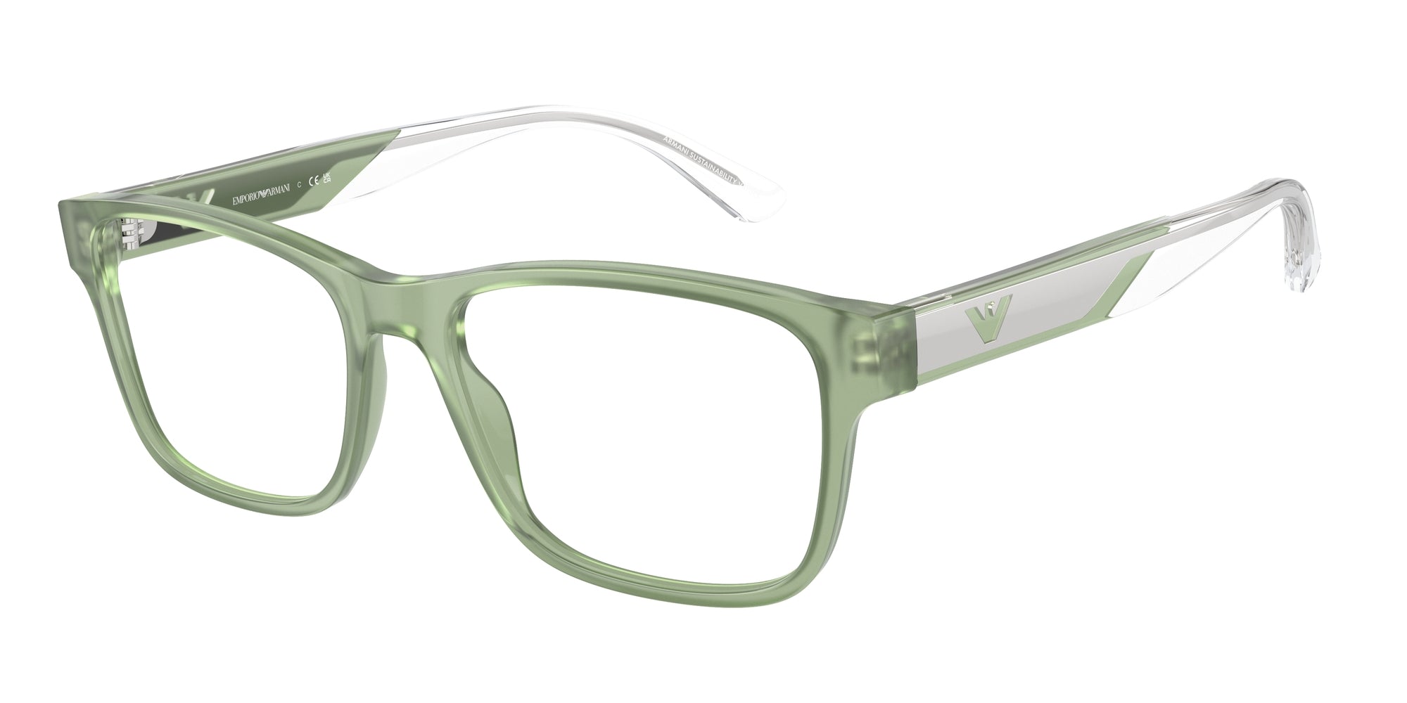 Emporio Armani Uomo Emporio Armani EA3239 6094 Montature da vista Acetato Verde Trasparente Squadrata Normale Emporio Armani Uomo Emporio Armani EA3239 6094 Montature da vista Acetato Verde Trasparente Squadrata Normale