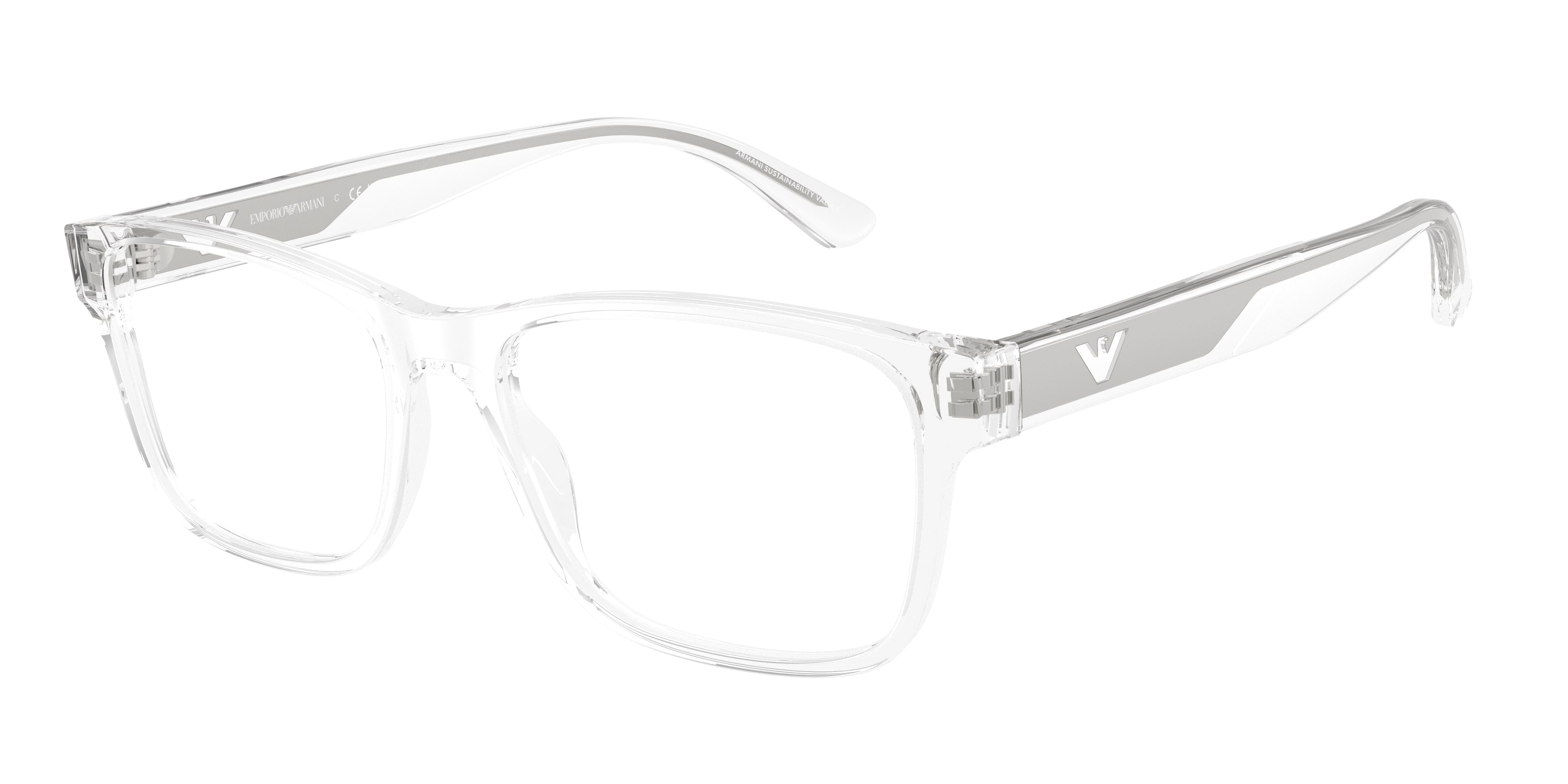 Emporio Armani Uomo Emporio Armani EA3239 6344 Montature da vista Acetato Trasparente Trasparente Squadrata Normale