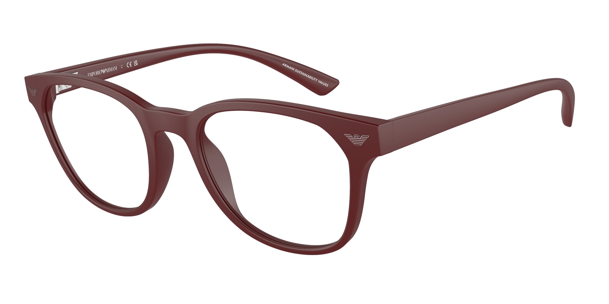 Emporio Armani Uomo Emporio Armani EA3240U 6101 Montature da vista Iniettato Rosso Trasparente Pantos Normale