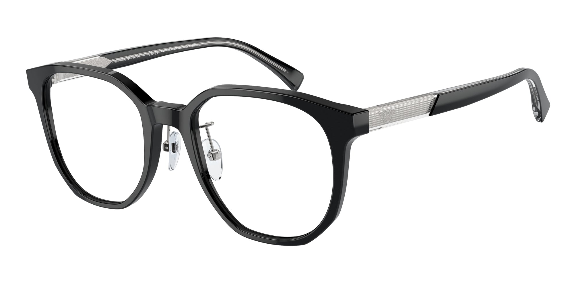 Emporio Armani Uomo Emporio Armani EA3241D 5017 Montature da vista Acetato Nero Trasparente Pantos Normale Emporio Armani Uomo Emporio Armani EA3241D 5017 Montature da vista Acetato Nero Trasparente Pantos Normale
