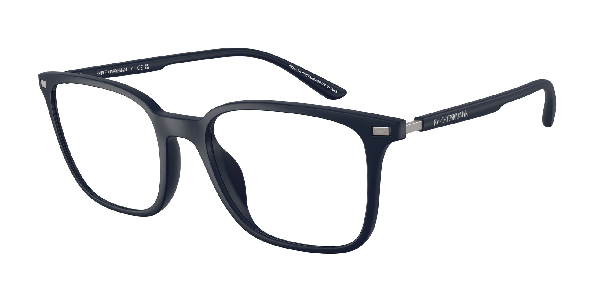 Emporio Armani Uomo Emporio Armani EA3242U 5088 Montature da vista Iniettato Blu Squadrata Normale