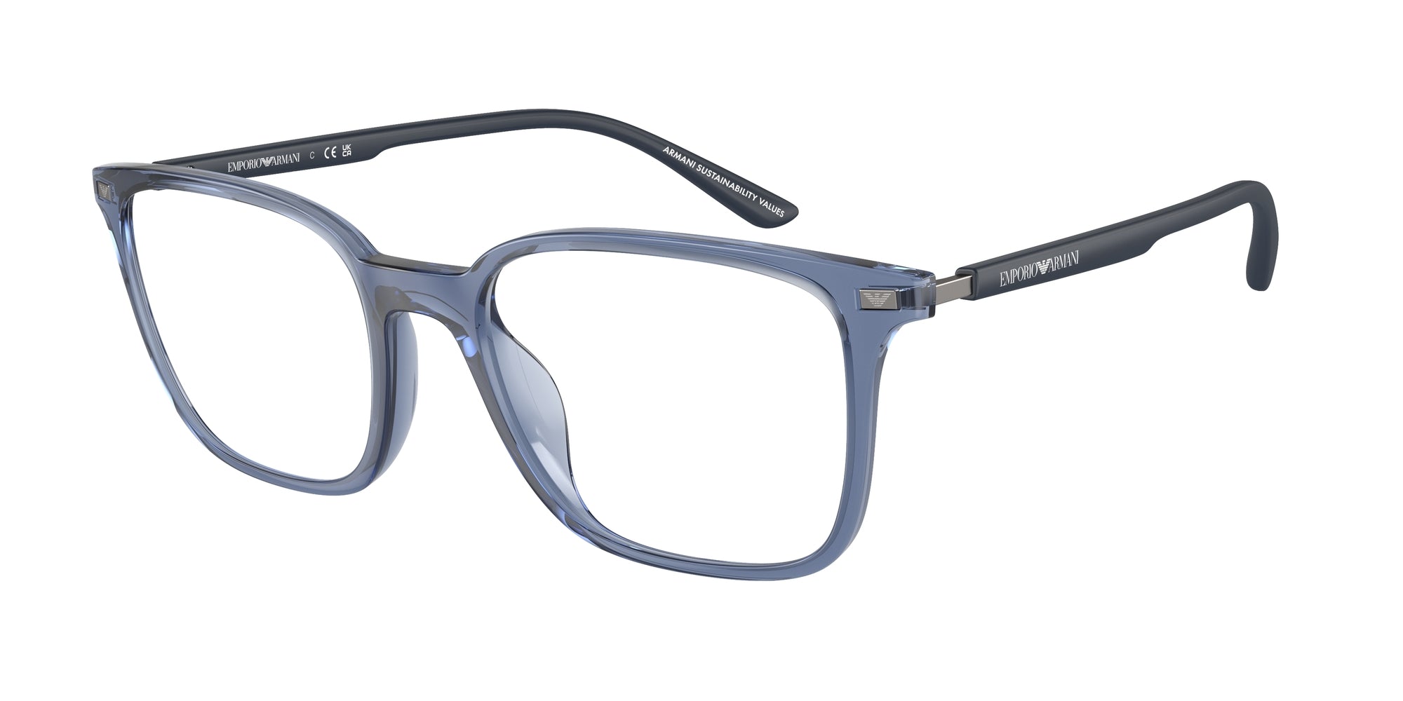 Emporio Armani Uomo Emporio Armani EA3242U 6108 Montature da vista Iniettato Blu Trasparente Squadrata Normale Emporio Armani Uomo Emporio Armani EA3242U 6108 Montature da vista Iniettato Blu Trasparente Squadrata Normale