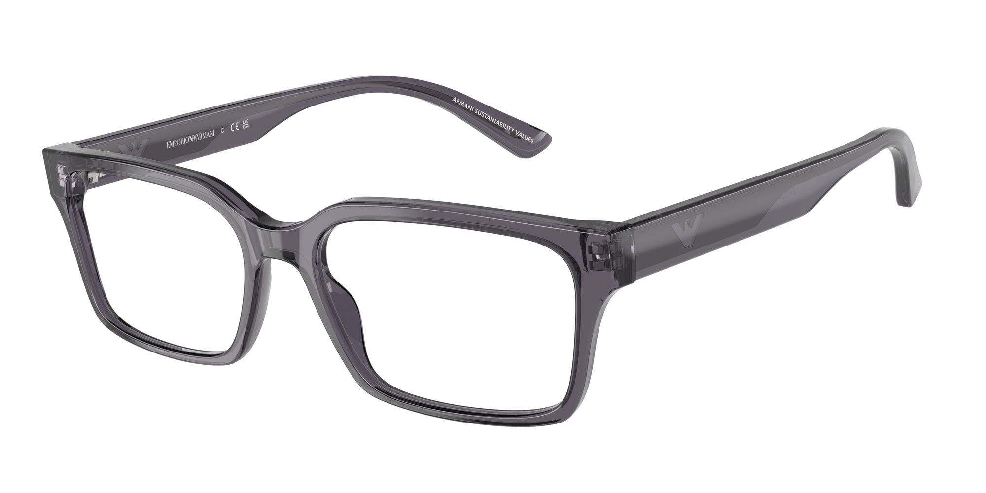 Emporio Armani Uomo Emporio Armani EA3244 6106 Montature da vista Acetato Grigio Trasparente Squadrata Normale Emporio Armani Uomo Emporio Armani EA3244 6106 Montature da vista Acetato Grigio Trasparente Squadrata Normale