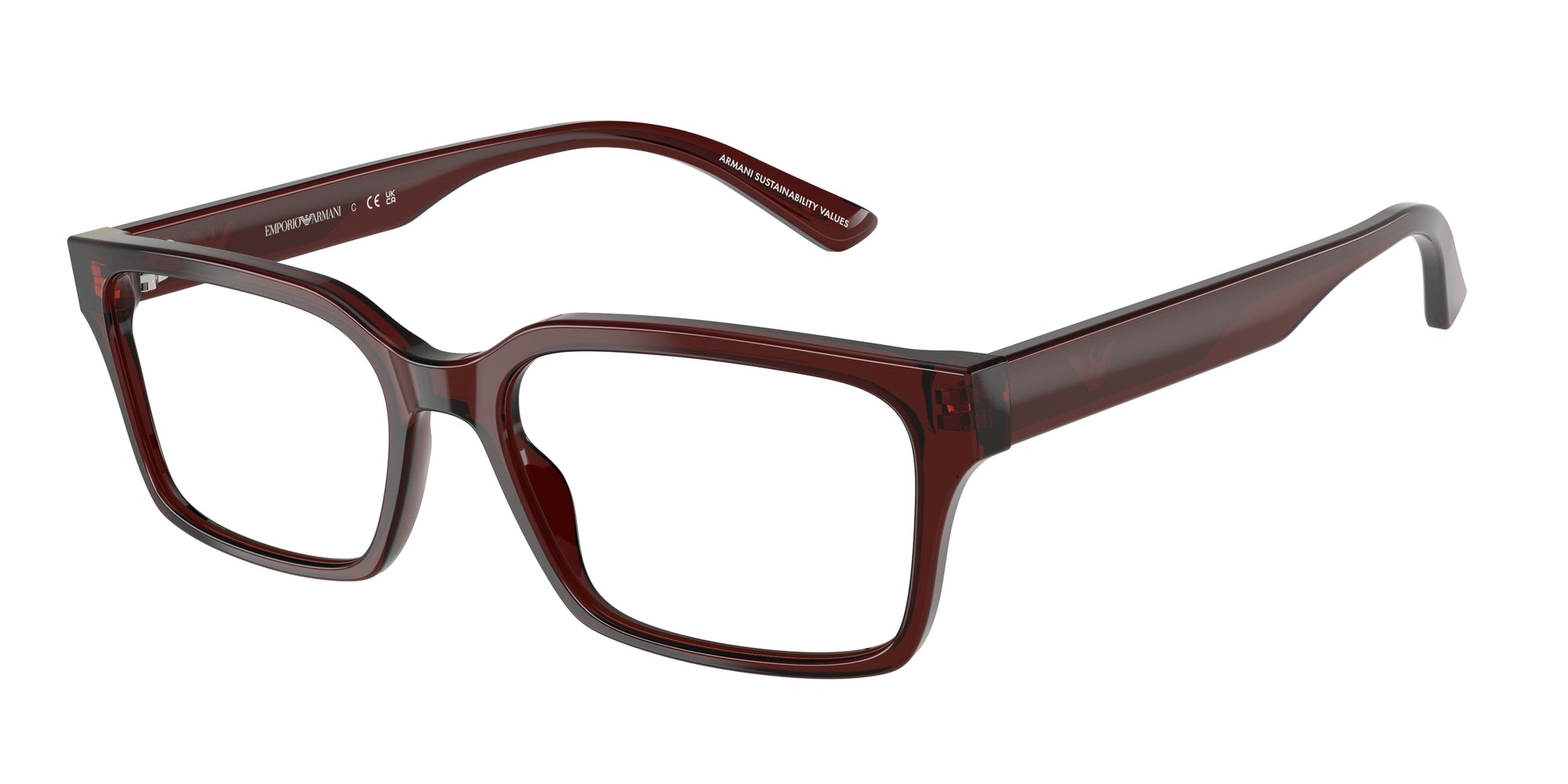 Emporio Armani Uomo Emporio Armani EA3244 6174 Montature da vista Acetato Marrone Squadrata Normale Emporio Armani Uomo Emporio Armani EA3244 6174 Montature da vista Acetato Marrone Squadrata Normale