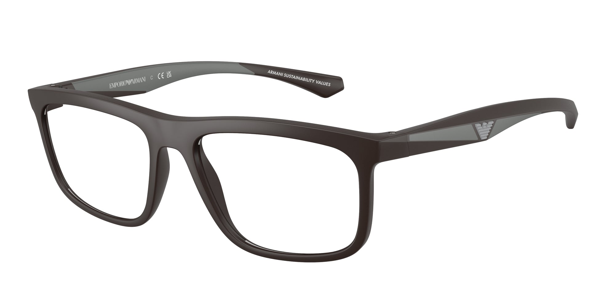 Emporio Armani Uomo Emporio Armani EA3246 6186 Montature da vista Iniettato Marrone Trasparente Squadrata Normale Emporio Armani Uomo Emporio Armani EA3246 6186 Montature da vista Iniettato Marrone Trasparente Squadrata Normale