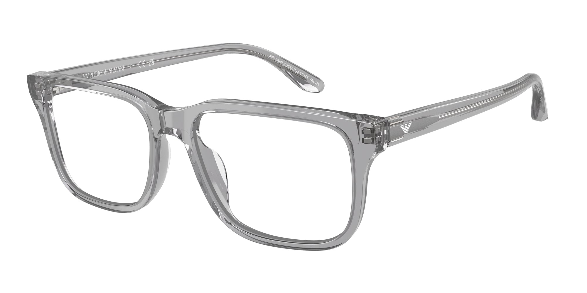 Emporio Armani Uomo Emporio Armani EA3250U 6202 Montature da vista Acetato Grigio Squadrata Normale