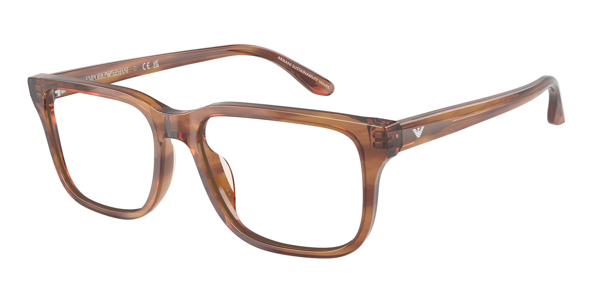 Emporio Armani Uomo Emporio Armani EA3250U 6203 Montature da vista Acetato Marrone Squadrata Normale Emporio Armani Uomo Emporio Armani EA3250U 6203 Montature da vista Acetato Marrone Squadrata Normale