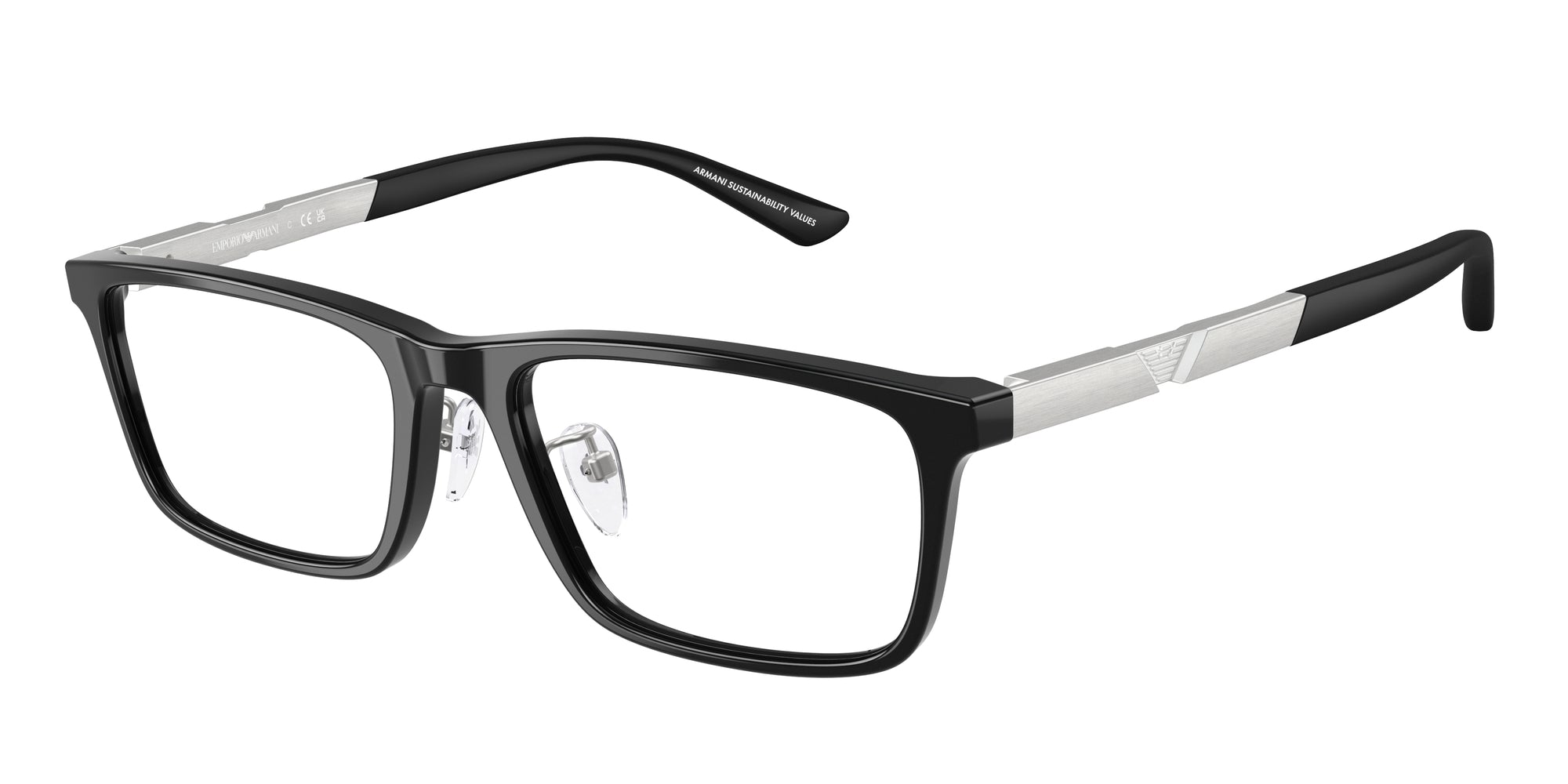 Emporio Armani Uomo Emporio Armani EA3251D 5017 Montature da vista Acetato Nero Squadrata Normale Emporio Armani Uomo Emporio Armani EA3251D 5017 Montature da vista Acetato Nero Squadrata Normale