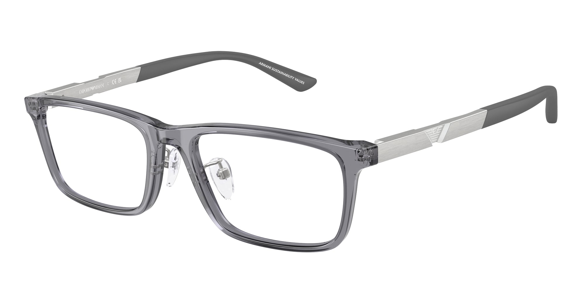 Emporio Armani Uomo Emporio Armani EA3251D 6206 Montature da vista Acetato Grigio Squadrata Normale Emporio Armani Uomo Emporio Armani EA3251D 6206 Montature da vista Acetato Grigio Squadrata Normale
