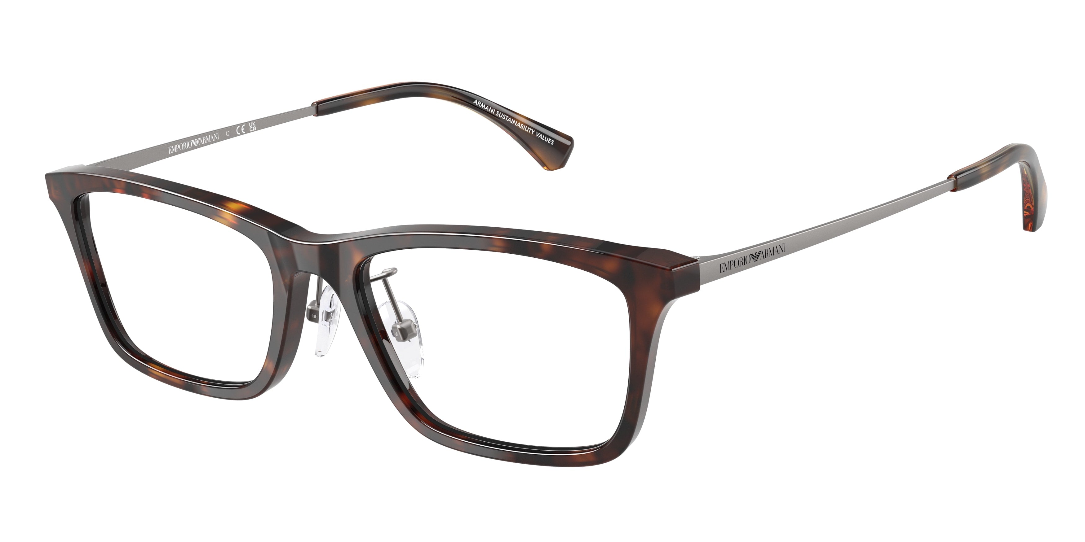 Emporio Armani Uomo Emporio Armani EA3252D 5026 Montature da vista Acetato Tartaruga Squadrata Normale