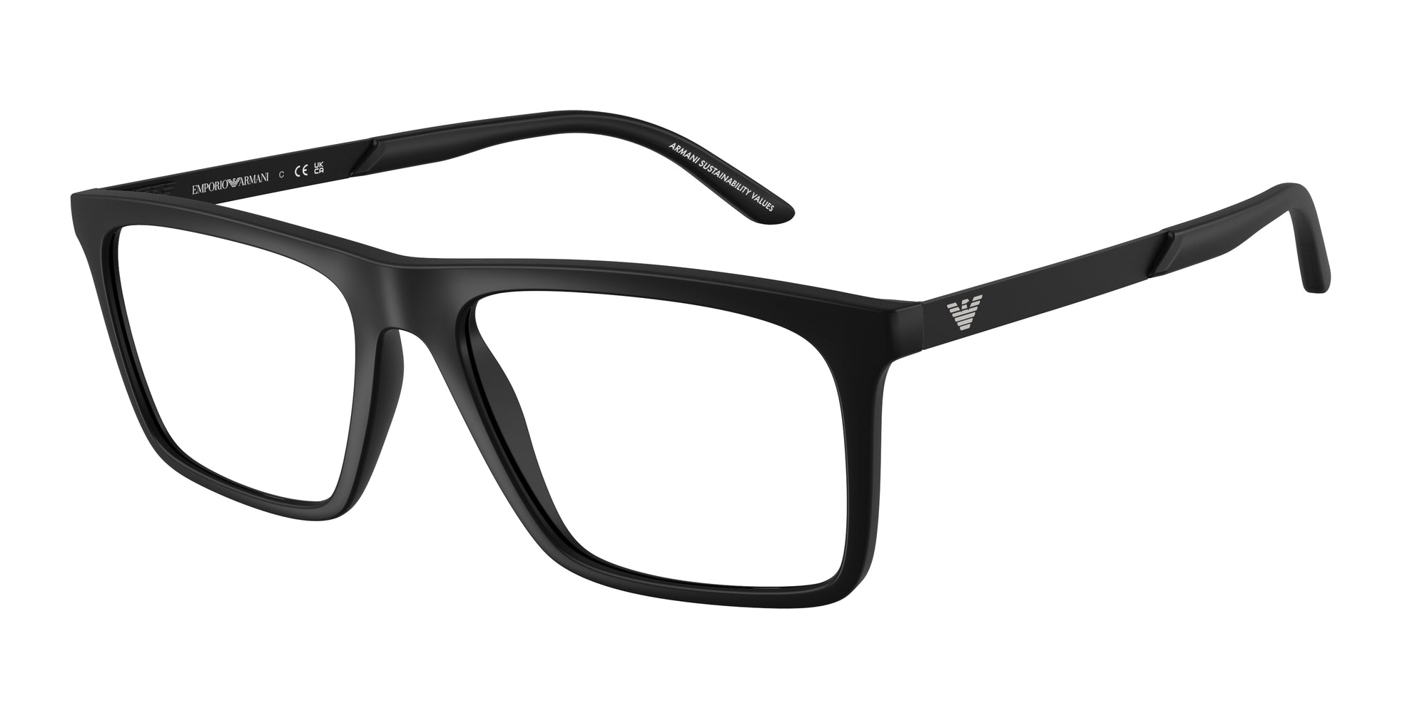 Emporio Armani Uomo Emporio Armani EA3253 5001 Montature da vista Iniettato Nero Squadrata Normale