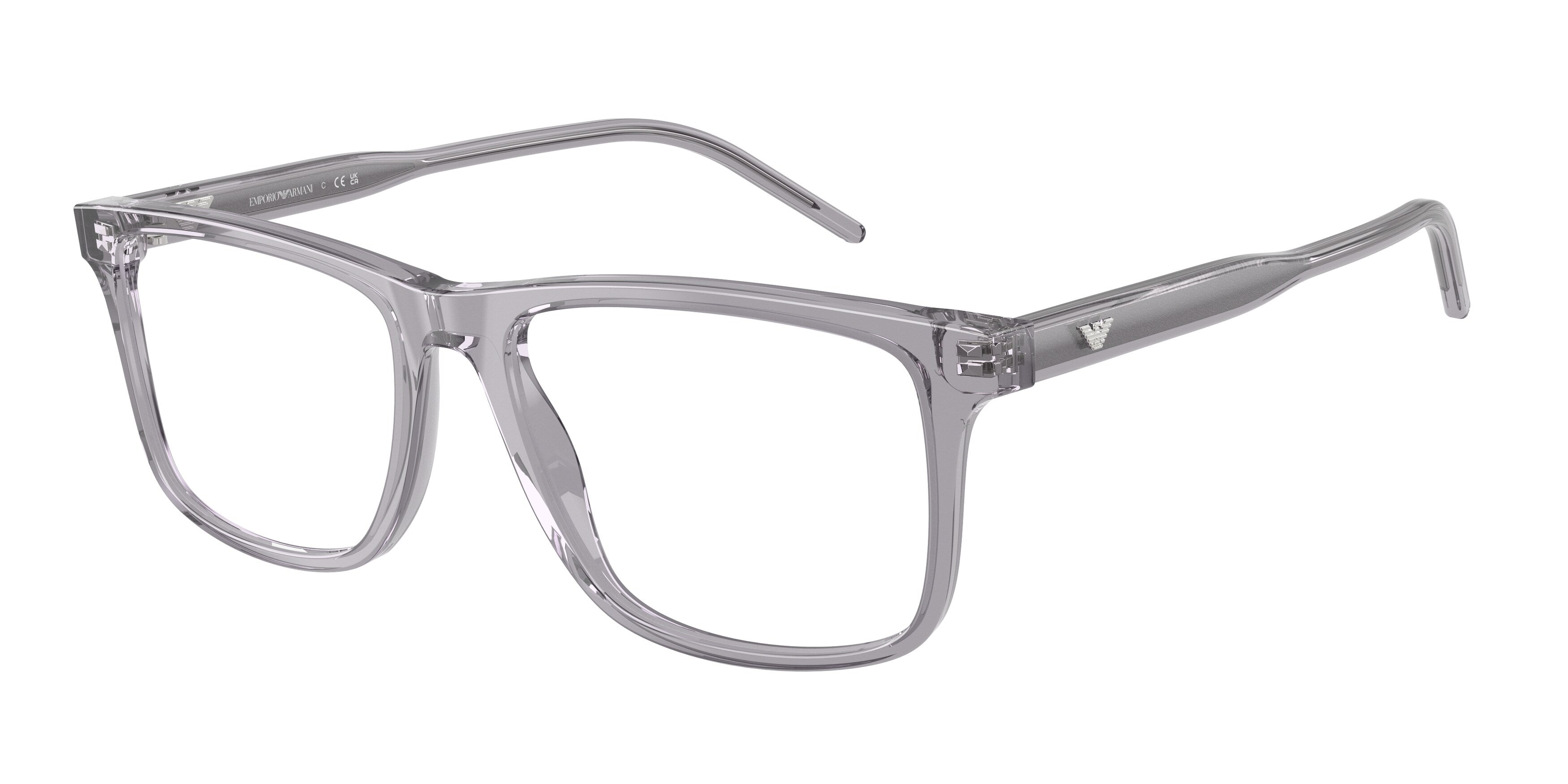 Emporio Armani Uomo Emporio Armani EA3257 5075 Montature da vista Acetato Grigio Trasparente Squadrata Normale Emporio Armani Uomo Emporio Armani EA3257 5075 Montature da vista Acetato Grigio Trasparente Squadrata Normale