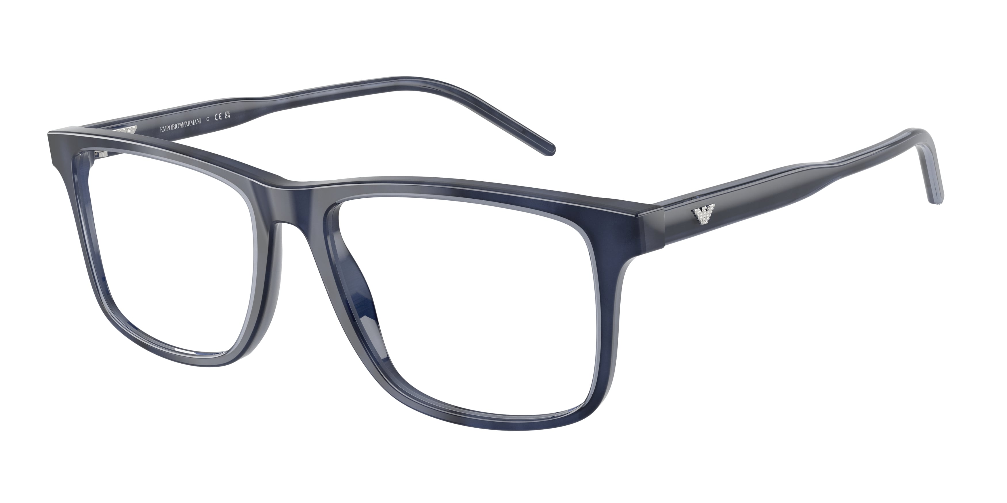 Emporio Armani Uomo Emporio Armani EA3257 6054 Montature da vista Acetato Blu Trasparente Squadrata Normale Emporio Armani Uomo Emporio Armani EA3257 6054 Montature da vista Acetato Blu Trasparente Squadrata Normale