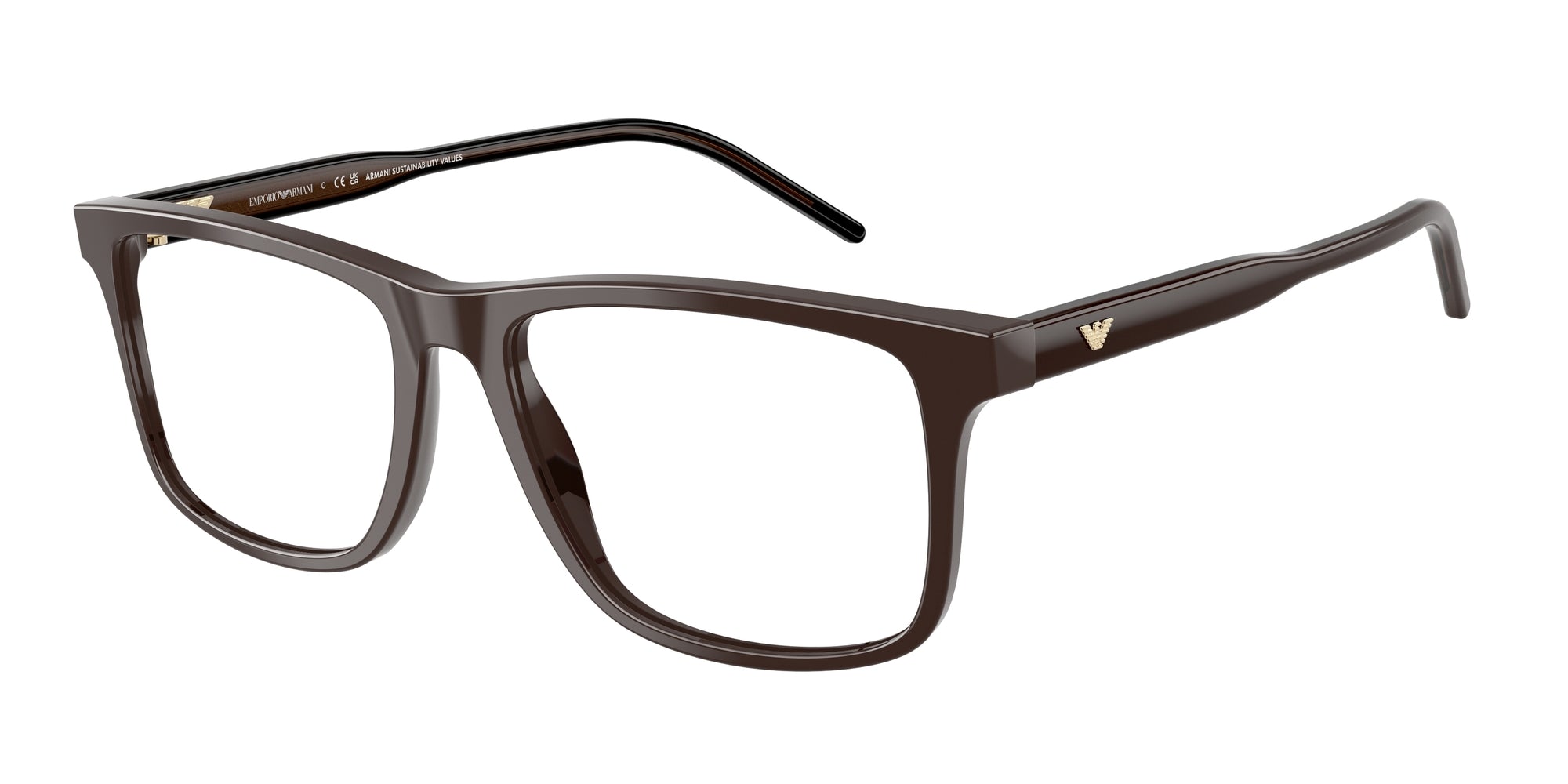 Emporio Armani Uomo Emporio Armani EA3257 6255 Montature da vista Acetato Marrone Trasparente Squadrata Normale Emporio Armani Uomo Emporio Armani EA3257 6255 Montature da vista Acetato Marrone Trasparente Squadrata Normale