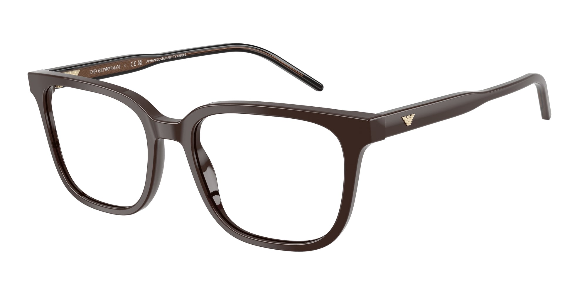 Emporio Armani Uomo Emporio Armani EA3258 6255 Montature da vista Acetato Marrone Trasparente Squadrata Normale Emporio Armani Uomo Emporio Armani EA3258 6255 Montature da vista Acetato Marrone Trasparente Squadrata Normale