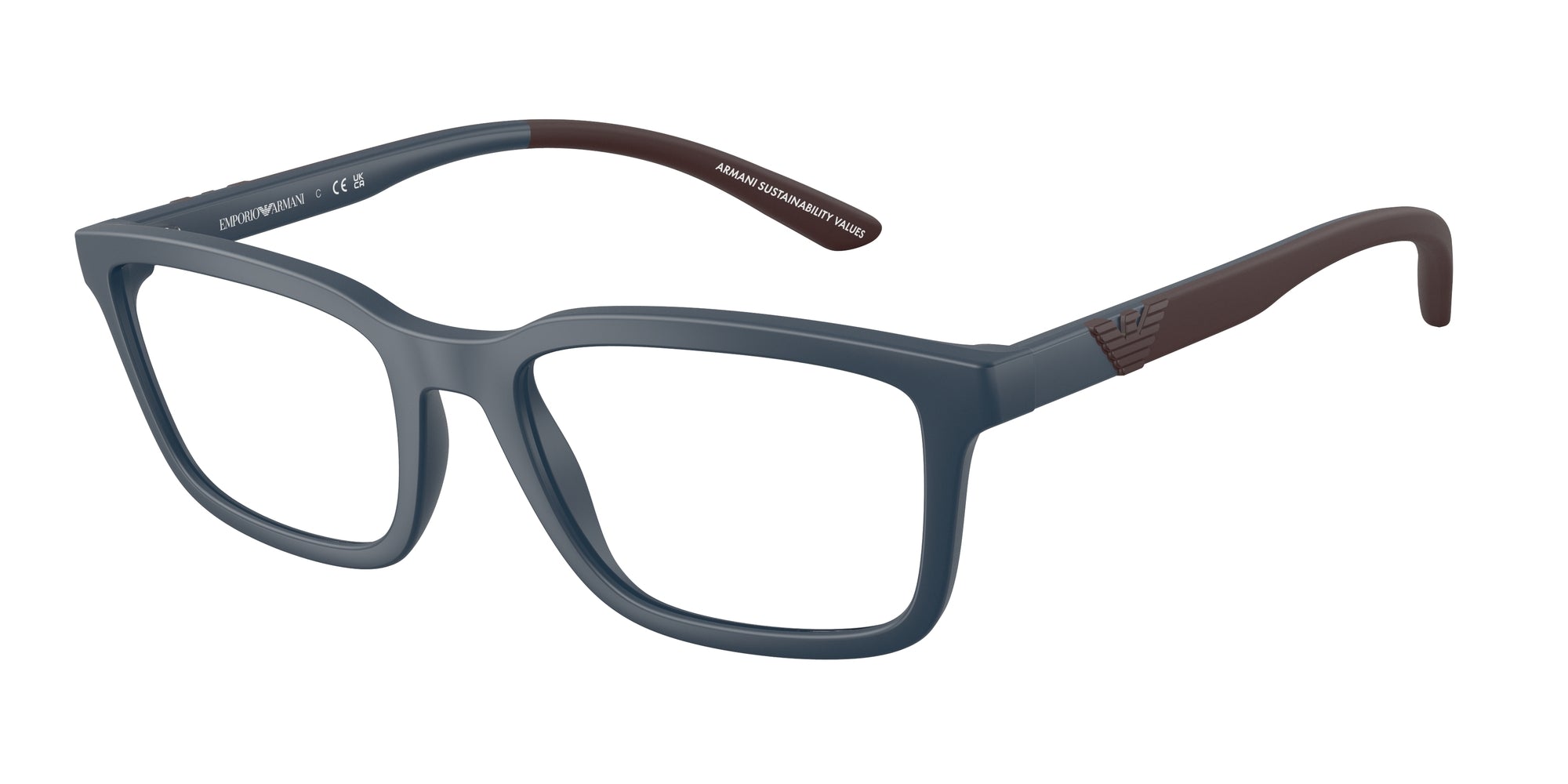 Emporio Armani Uomo Emporio Armani EA3259 6260 Montature da vista Iniettato Blu Squadrata Normale
