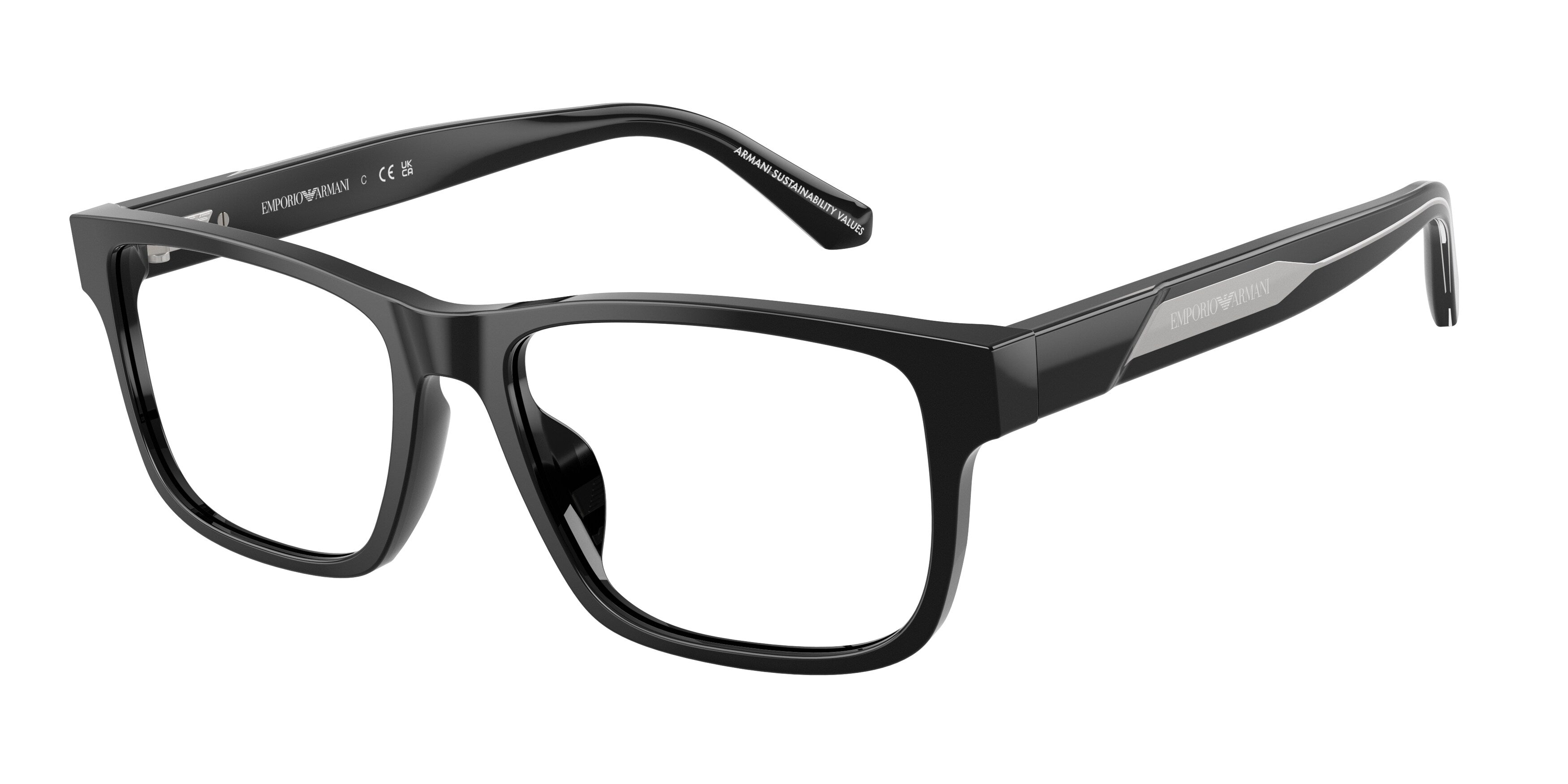 Emporio Armani Uomo Emporio Armani EA3265U 5017 Montature da vista Acetato Nero Squadrata Normale Emporio Armani Uomo Emporio Armani EA3265U 5017 Montature da vista Acetato Nero Squadrata Normale