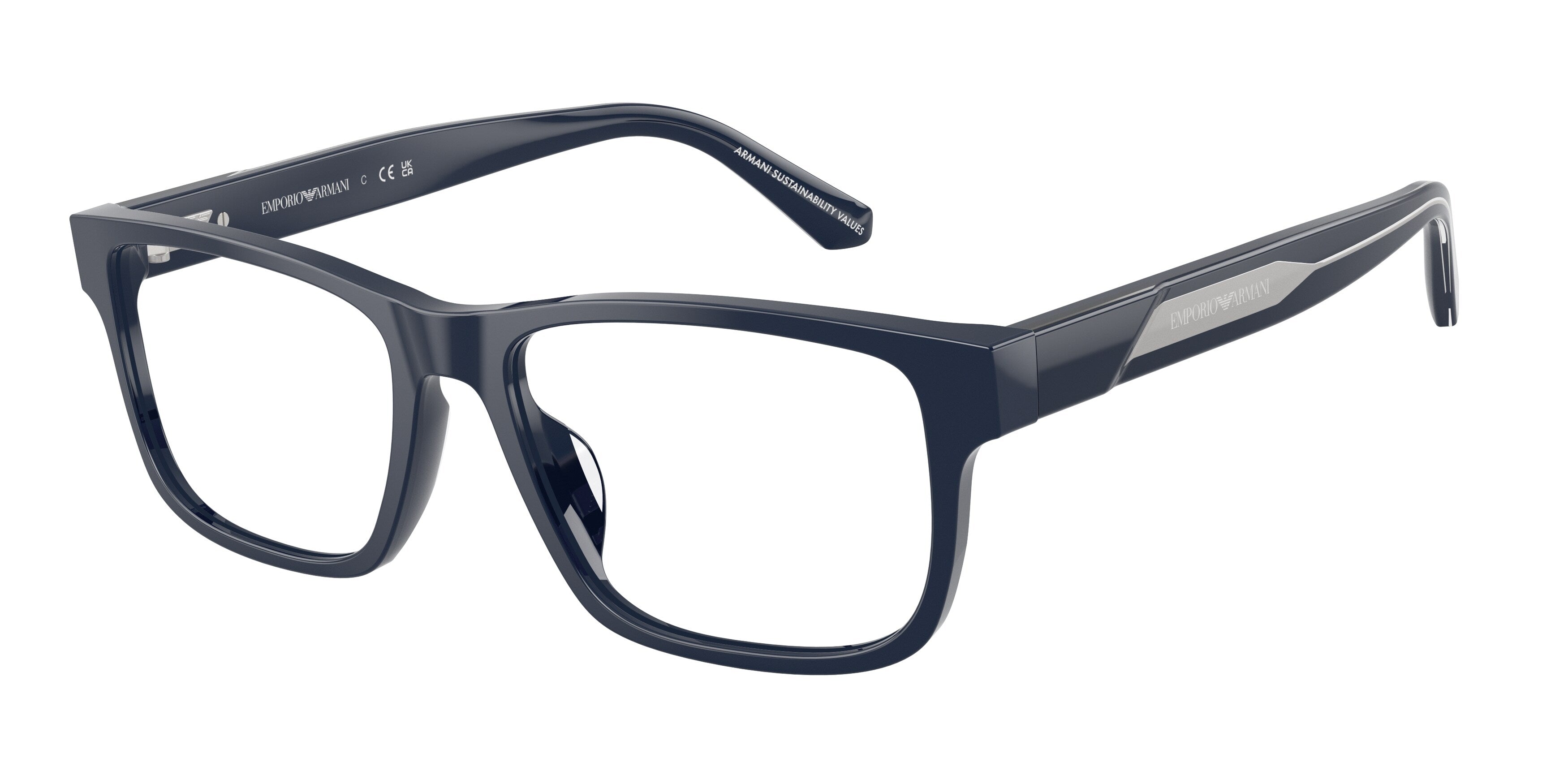 Emporio Armani Uomo Emporio Armani EA3265U 6039 Montature da vista Acetato Blu Squadrata Normale Emporio Armani Uomo Emporio Armani EA3265U 6039 Montature da vista Acetato Blu Squadrata Normale