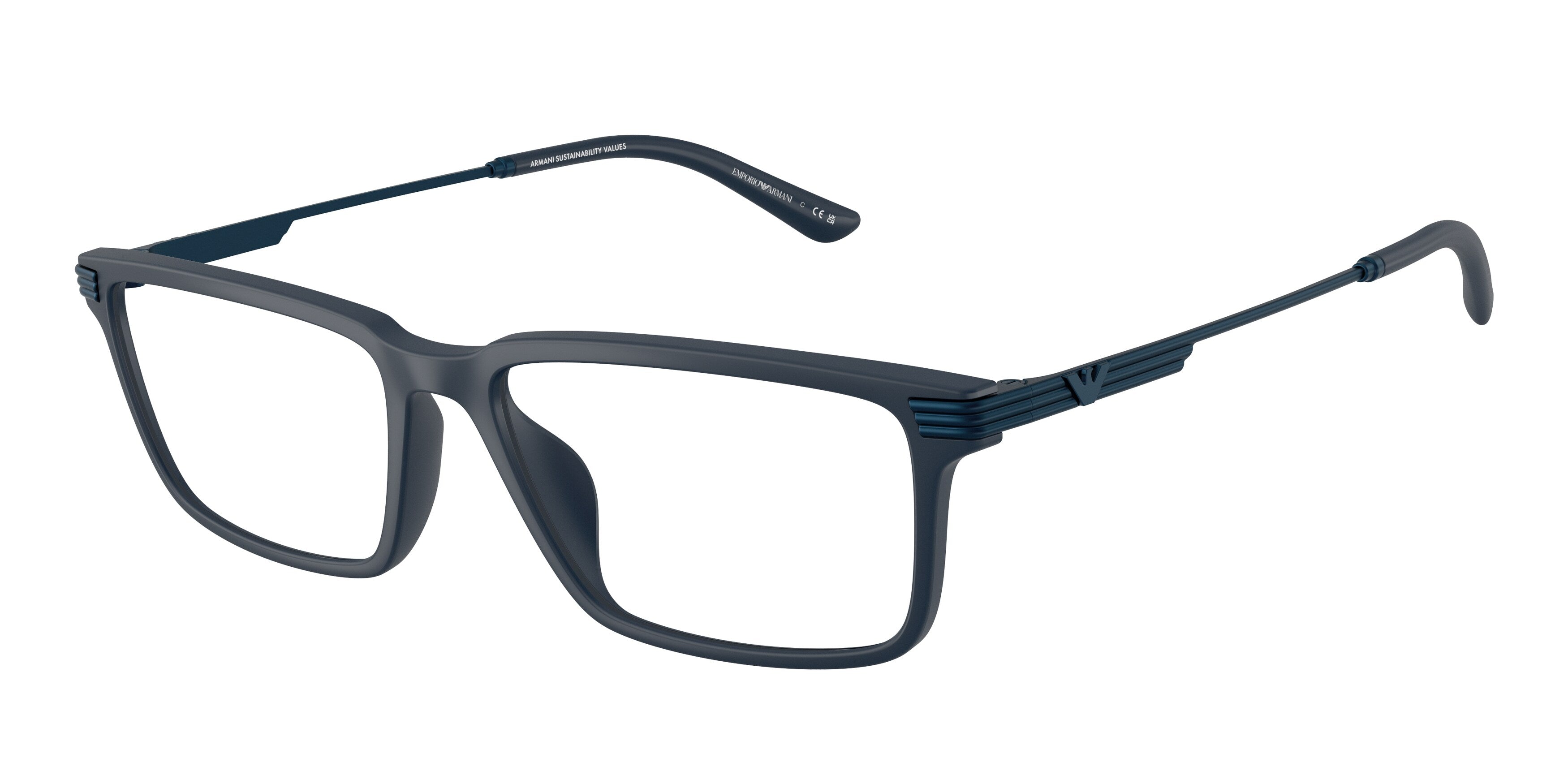 Emporio Armani Uomo Emporio Armani EA3268U 6185 Montature da vista Iniettato Blu Squadrata Normale