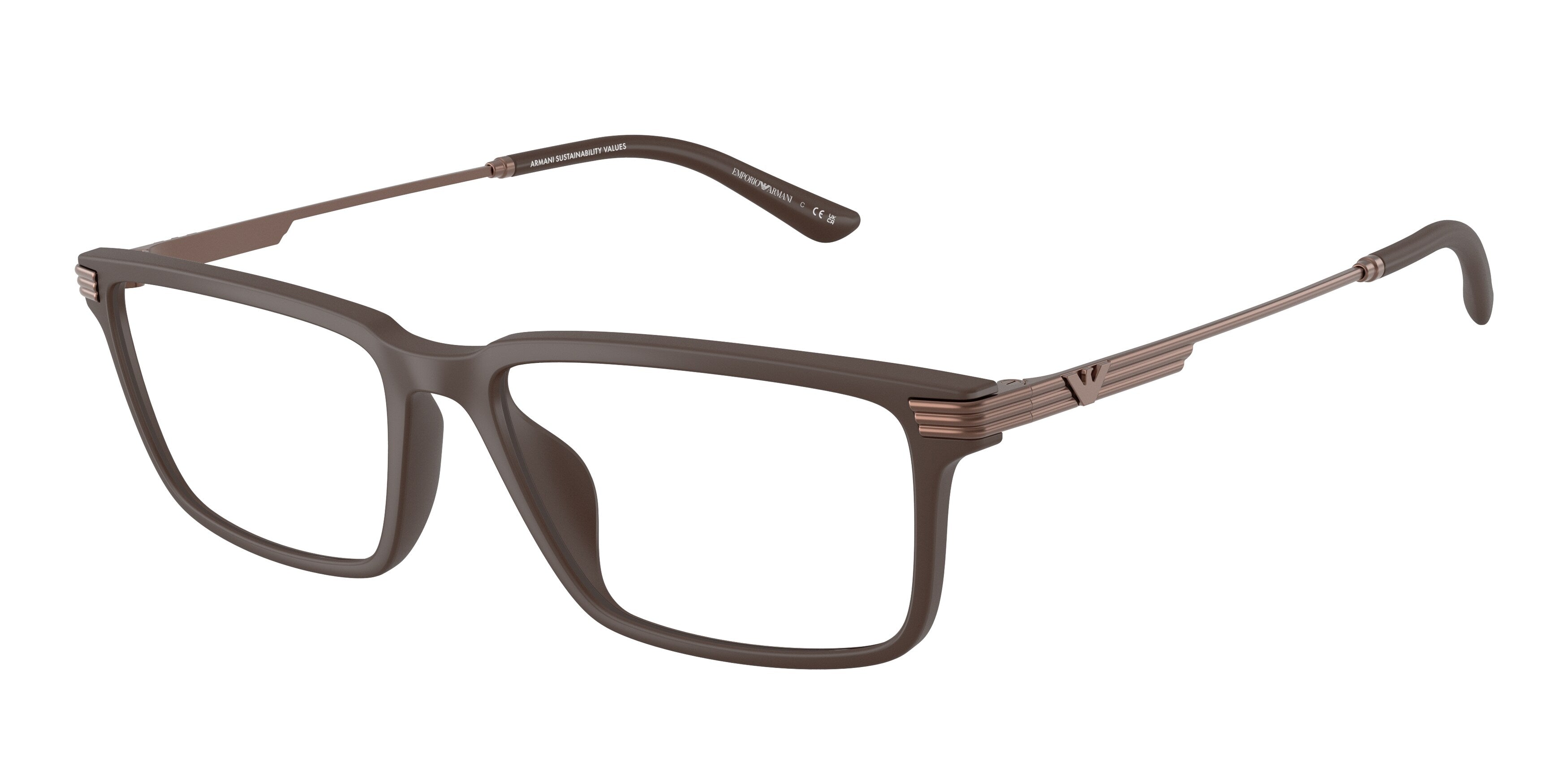 Emporio Armani Uomo Emporio Armani EA3268U 6258 Montature da vista Iniettato Marrone Squadrata Normale Emporio Armani Uomo Emporio Armani EA3268U 6258 Montature da vista Iniettato Marrone Squadrata Normale