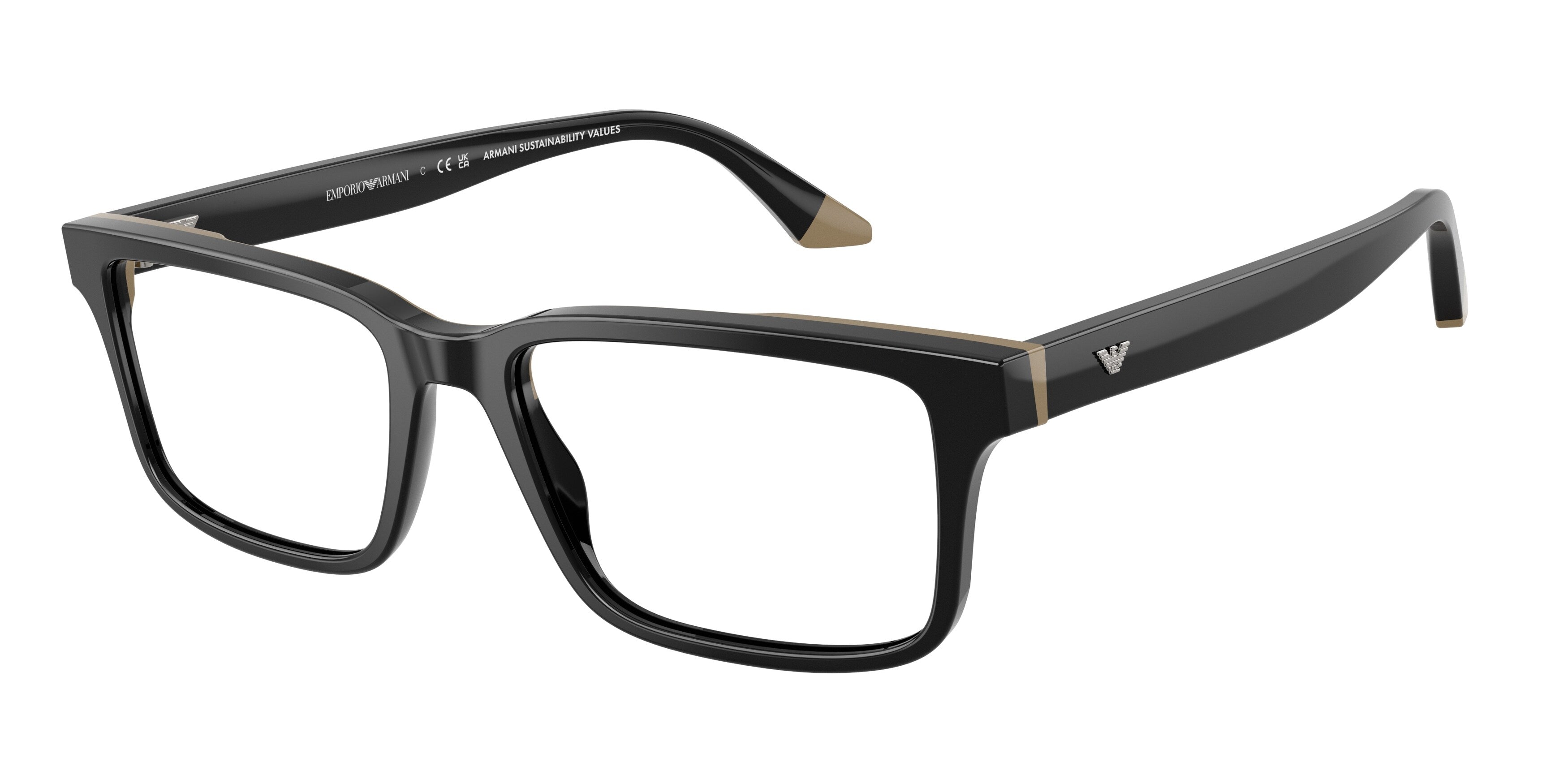 Emporio Armani Uomo Emporio Armani EA3269 6313 Montature da vista Acetato Nero Squadrata Normale Emporio Armani Uomo Emporio Armani EA3269 6313 Montature da vista Acetato Nero Squadrata Normale