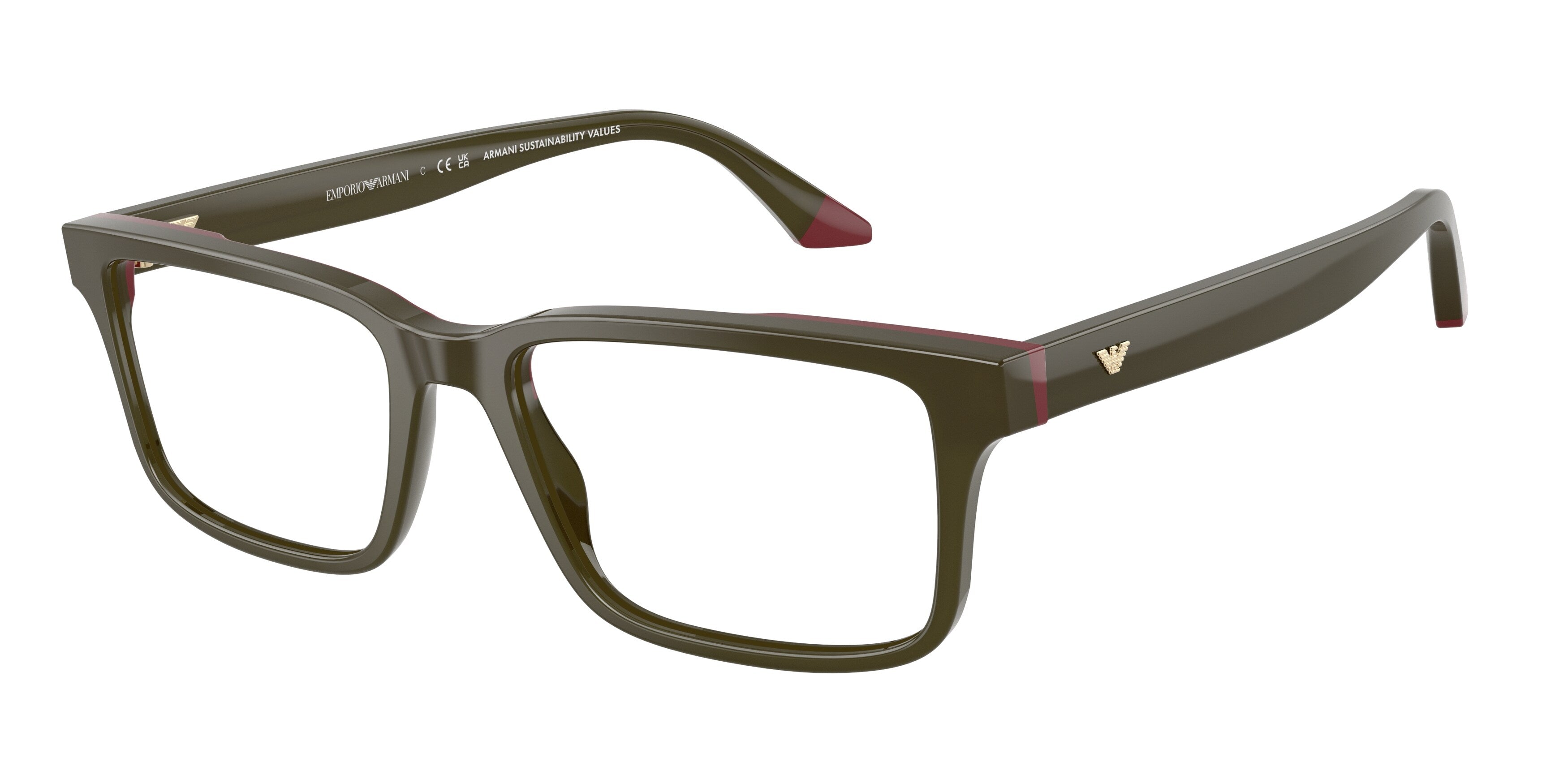 Emporio Armani Uomo Emporio Armani EA3269 6316 Montature da vista Acetato Verde Squadrata Normale Emporio Armani Uomo Emporio Armani EA3269 6316 Montature da vista Acetato Verde Squadrata Normale