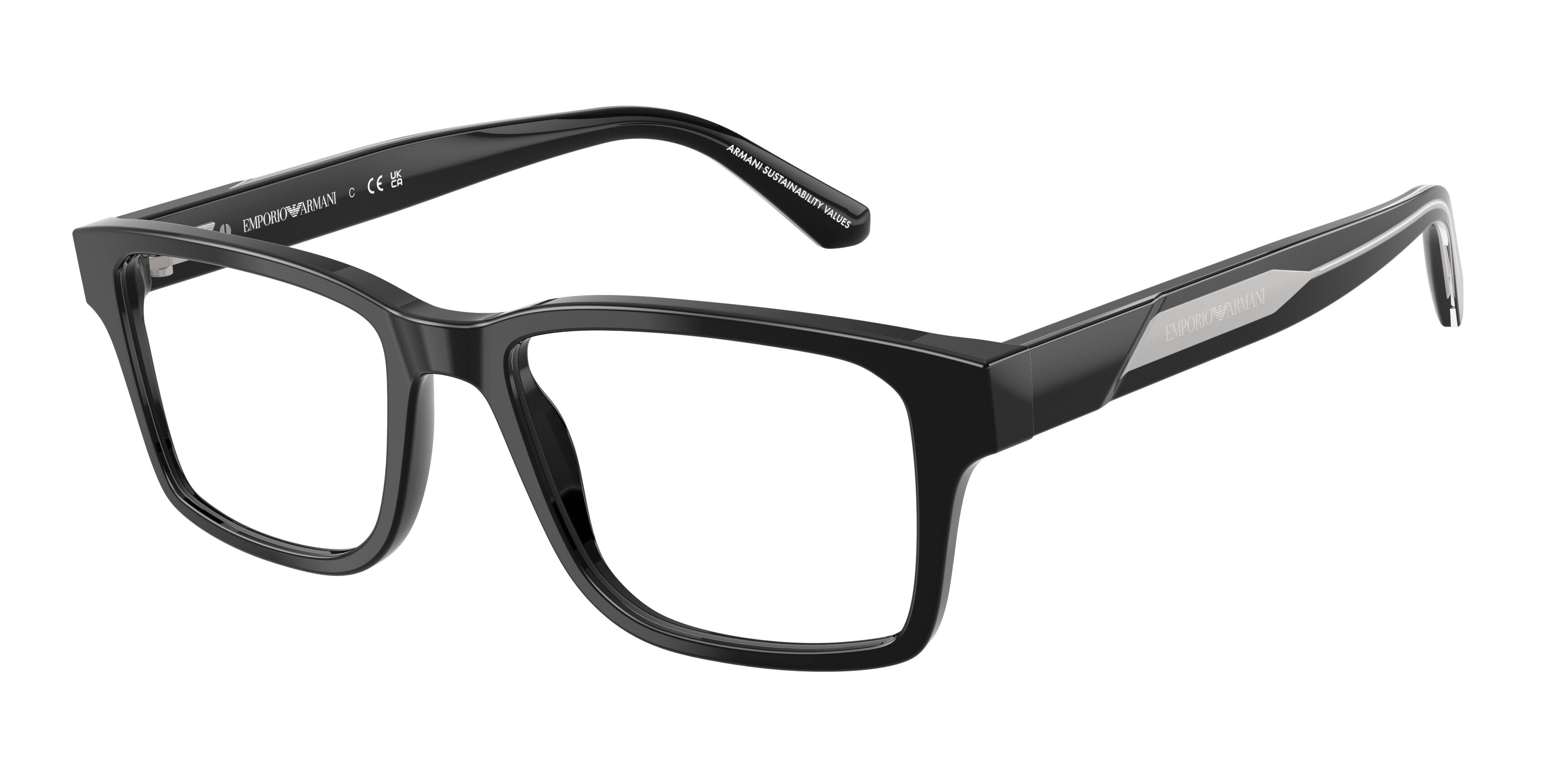 Emporio Armani Uomo Emporio Armani EA3271 5017 Montature da vista Acetato Nero Squadrata Normale Emporio Armani Uomo Emporio Armani EA3271 5017 Montature da vista Acetato Nero Squadrata Normale