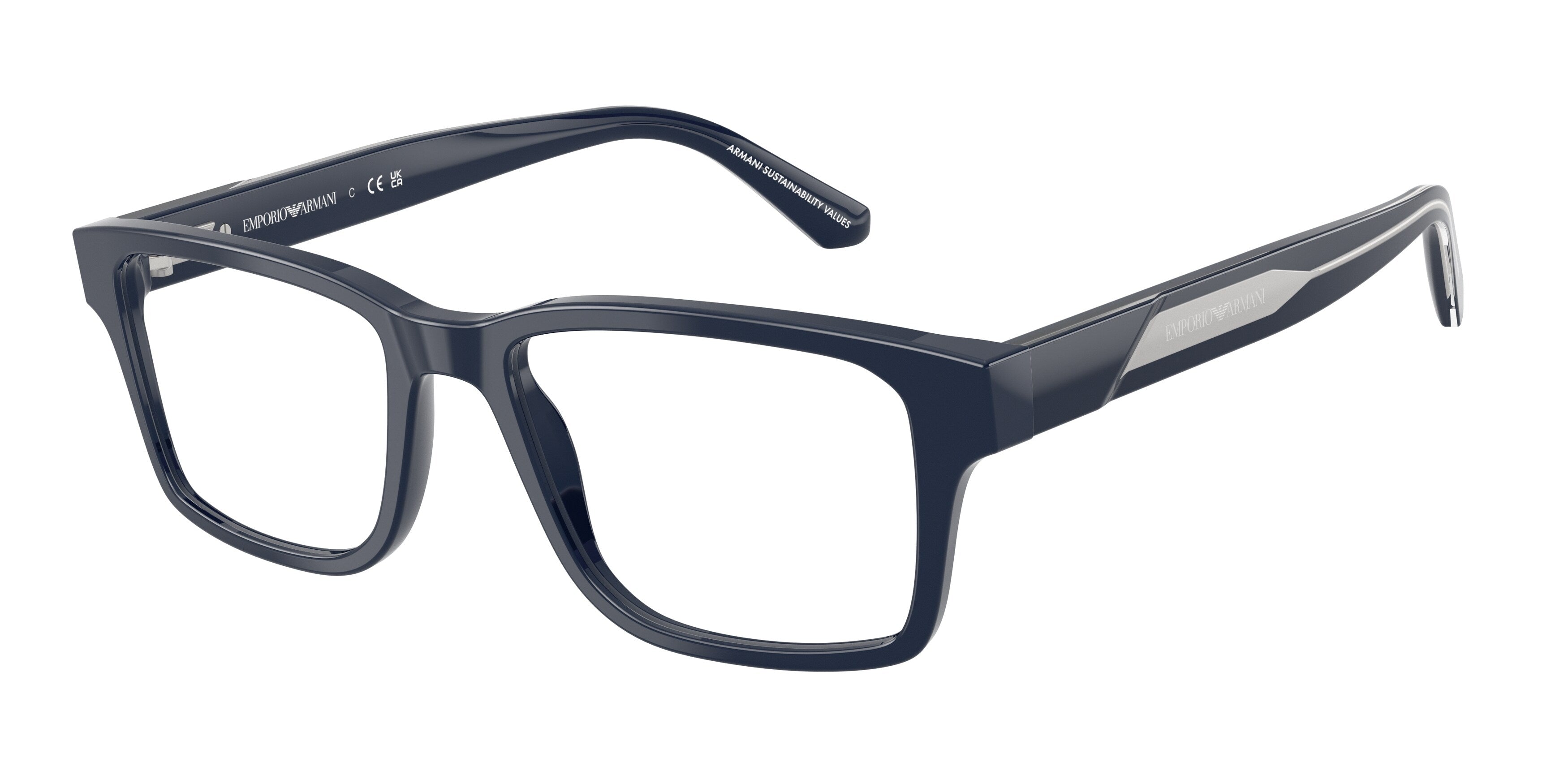 Emporio Armani Uomo Emporio Armani EA3271 6039 Montature da vista Acetato Blu Squadrata Normale Emporio Armani Uomo Emporio Armani EA3271 6039 Montature da vista Acetato Blu Squadrata Normale