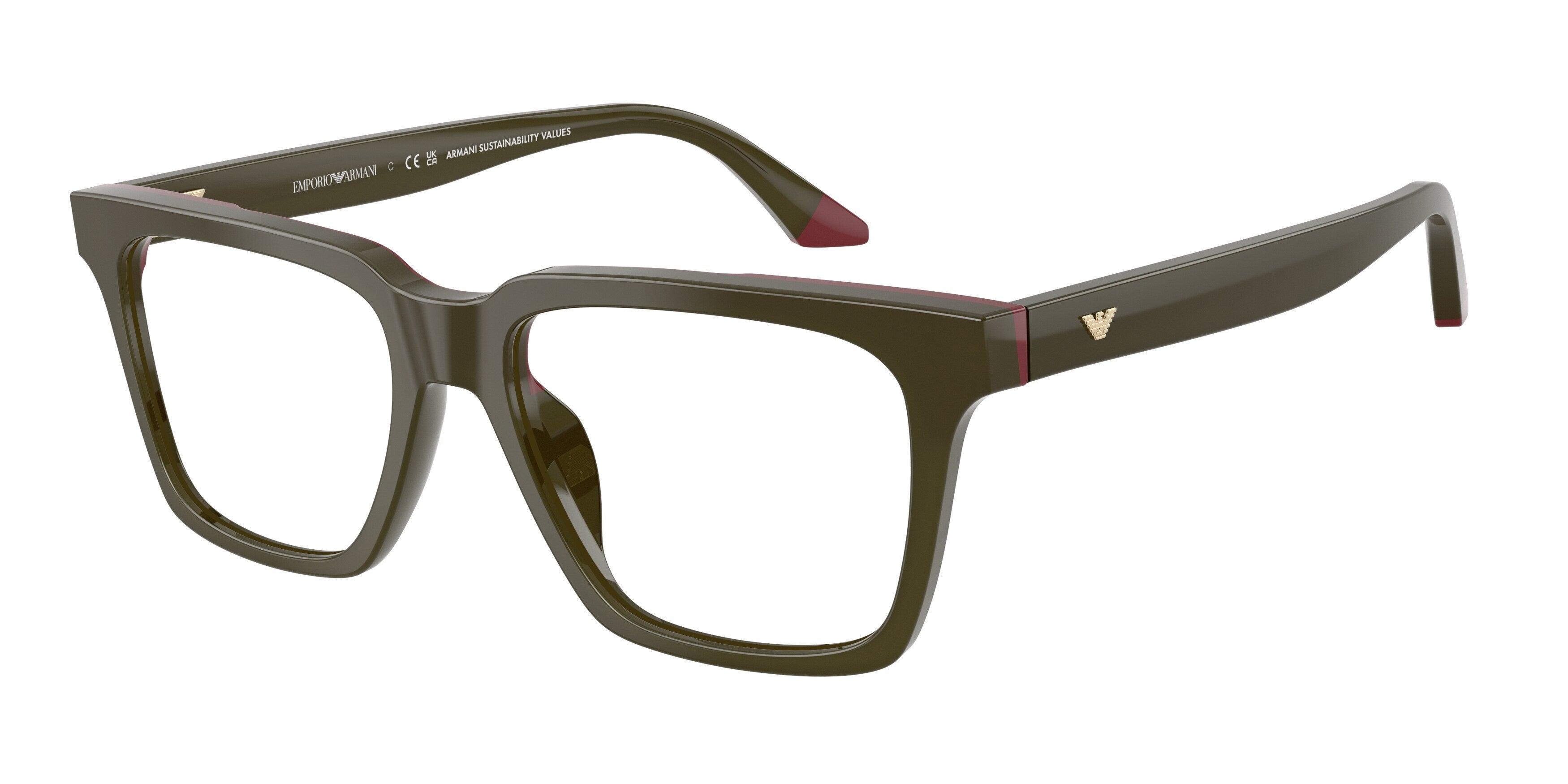 Emporio Armani Uomo Emporio Armani EA3272U 6316 Montature da vista Acetato Verde Squadrata Normale Emporio Armani Uomo Emporio Armani EA3272U 6316 Montature da vista Acetato Verde Squadrata Normale