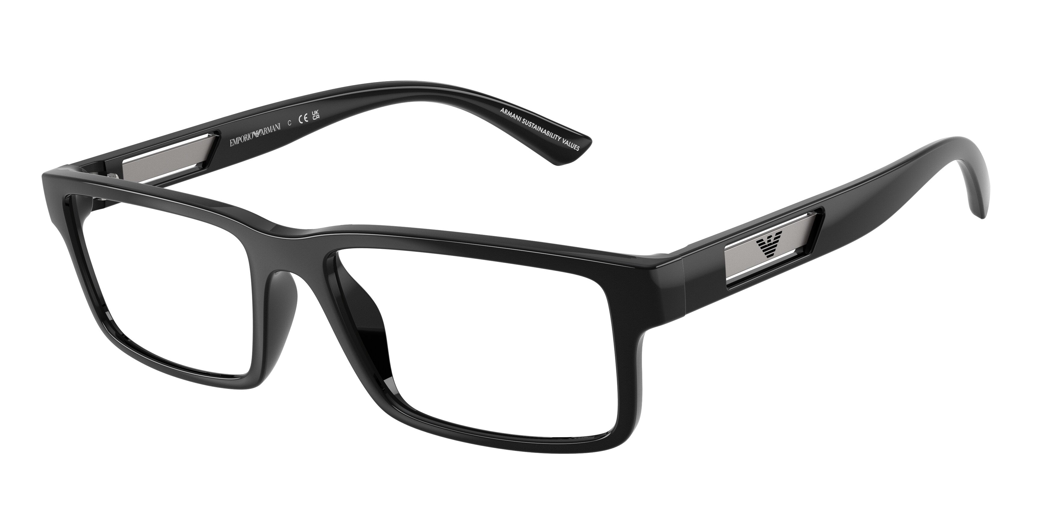 Emporio Armani Uomo Emporio Armani EA3278 5017 Montature da vista Iniettato Nero Trasparente Squadrata Normale Emporio Armani Uomo Emporio Armani EA3278 5017 Montature da vista Iniettato Nero Trasparente Squadrata Normale