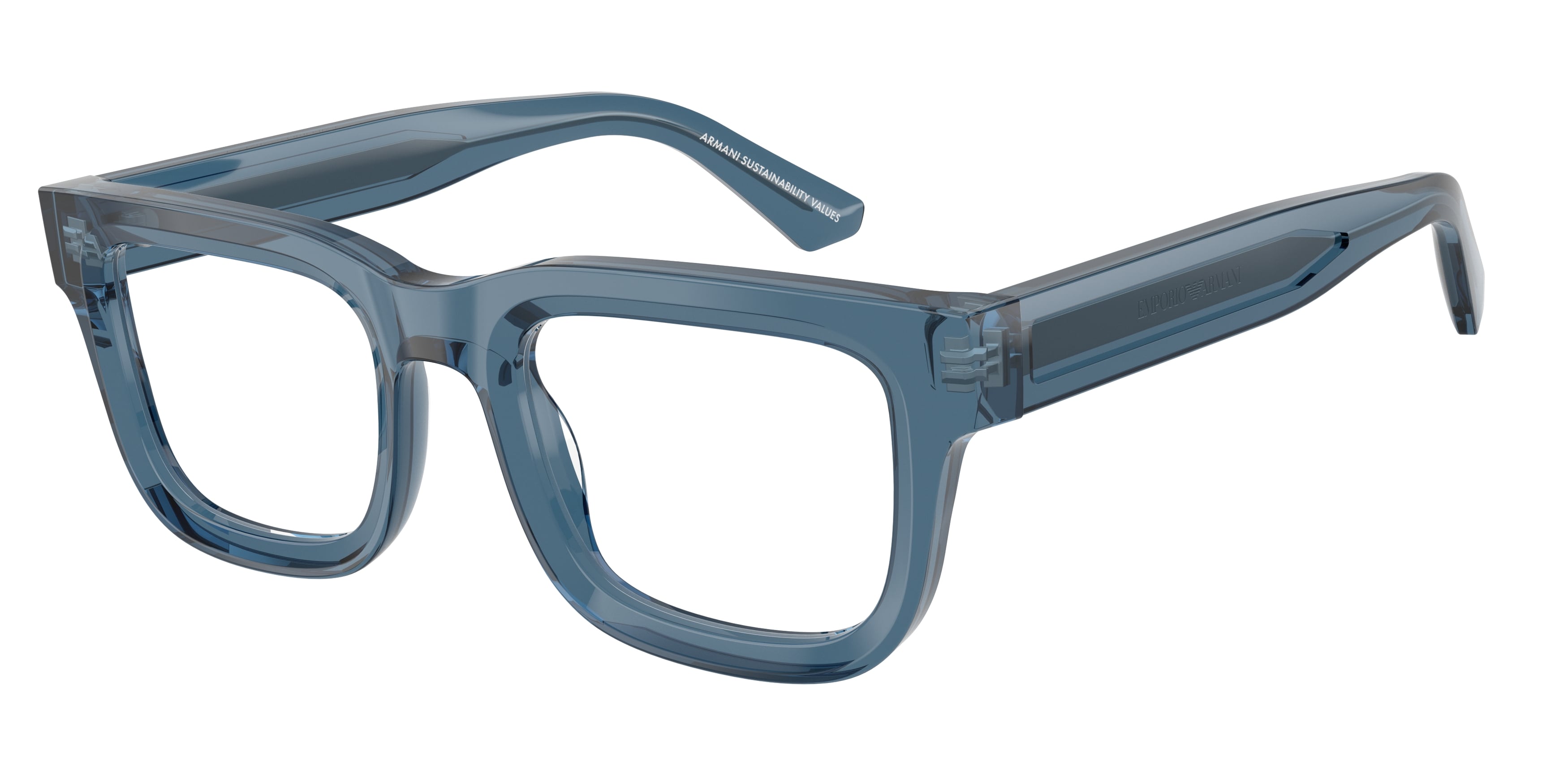 Emporio Armani Uomo Emporio Armani EA3279 6362 Montature da vista Acetato Blu Trasparente Squadrata Normale Emporio Armani Uomo Emporio Armani EA3279 6362 Montature da vista Acetato Blu Trasparente Squadrata Normale