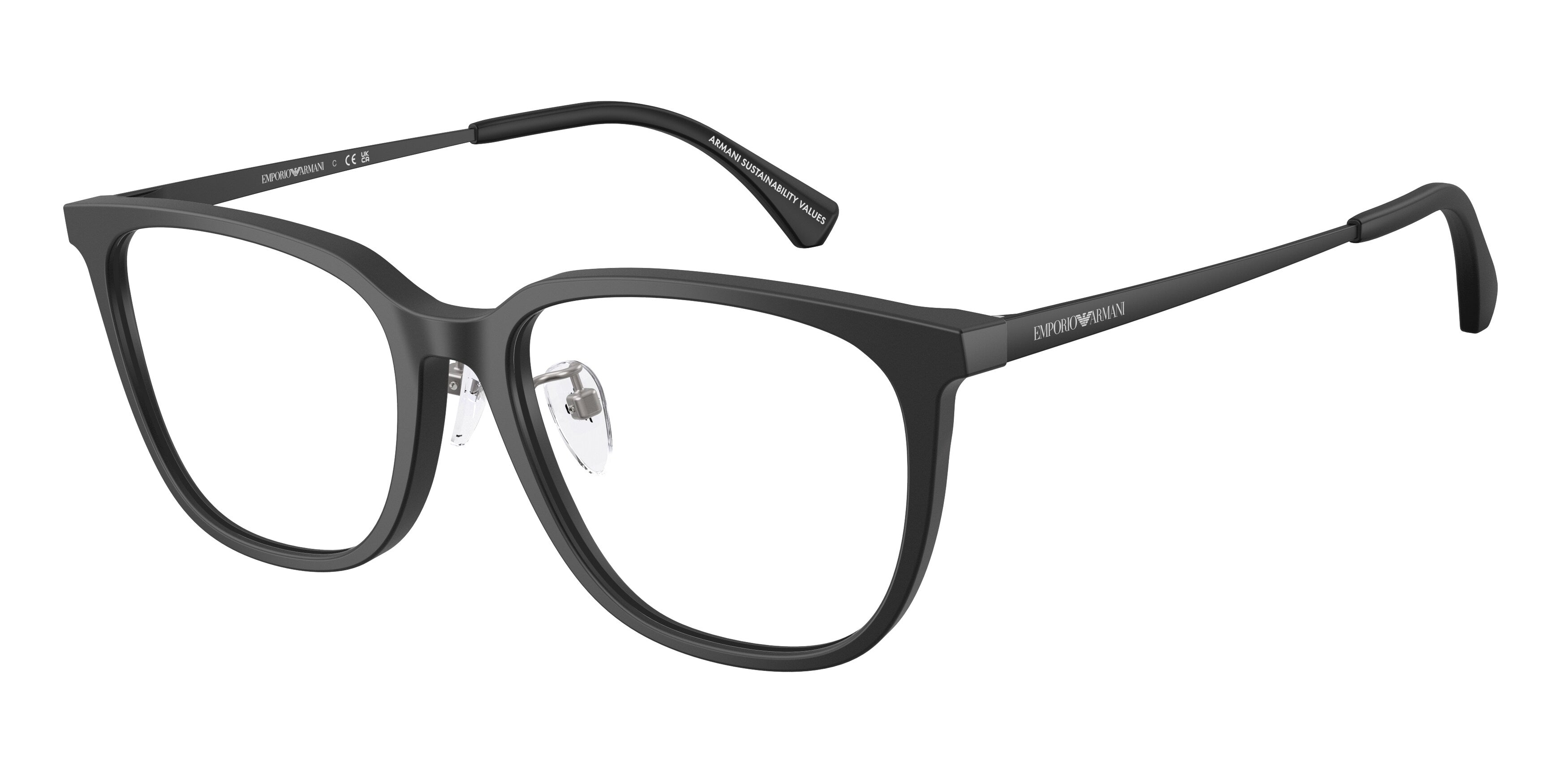 Emporio Armani Uomo Emporio Armani EA3284D 5001 Montature da vista Acetato Nero Trasparente Geometrica Normale Emporio Armani Uomo Emporio Armani EA3284D 5001 Montature da vista Acetato Nero Trasparente Geometrica Normale