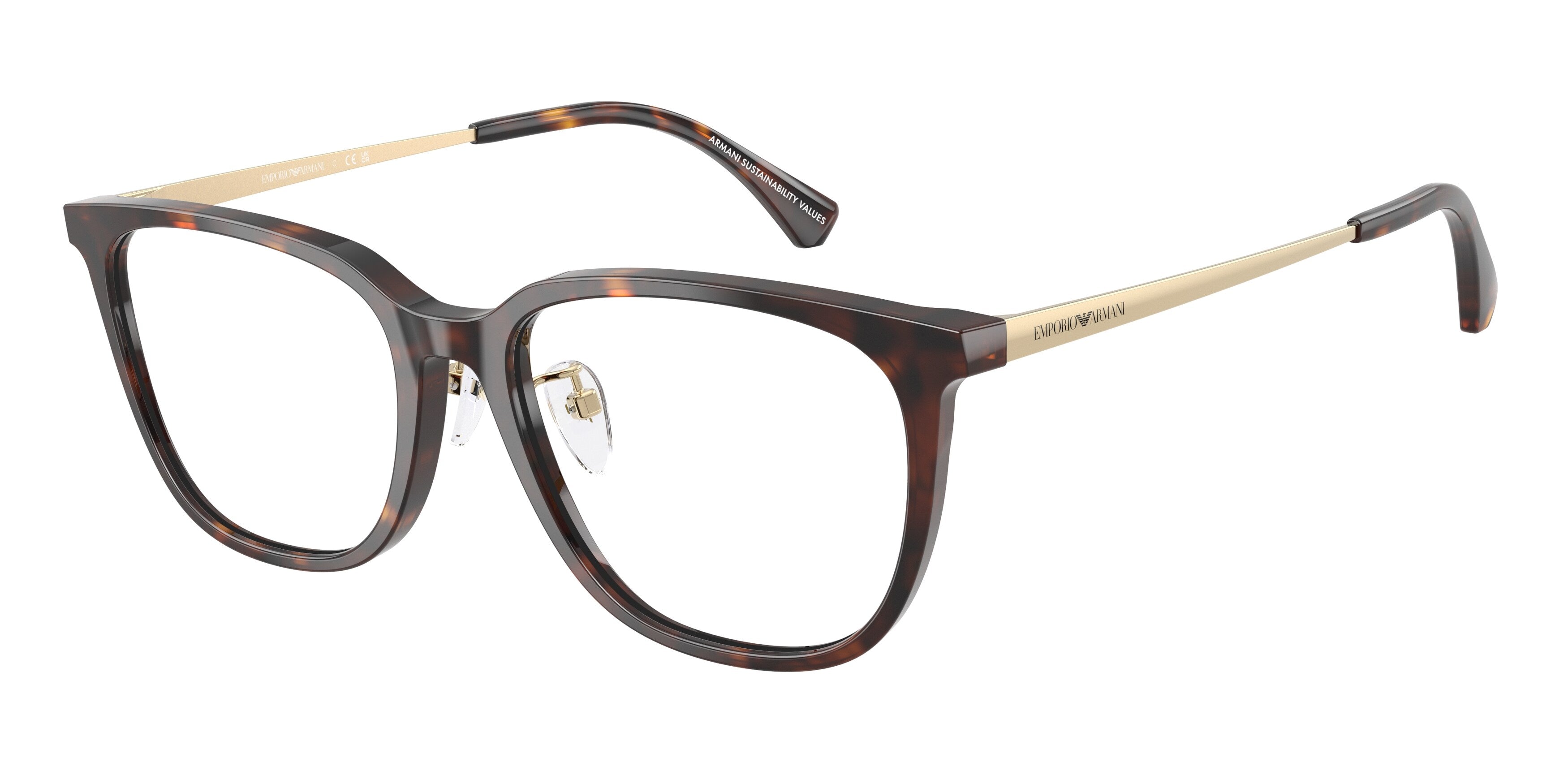 Emporio Armani Uomo Emporio Armani EA3284D 5026 Montature da vista Acetato Tartaruga Trasparente Geometrica Normale