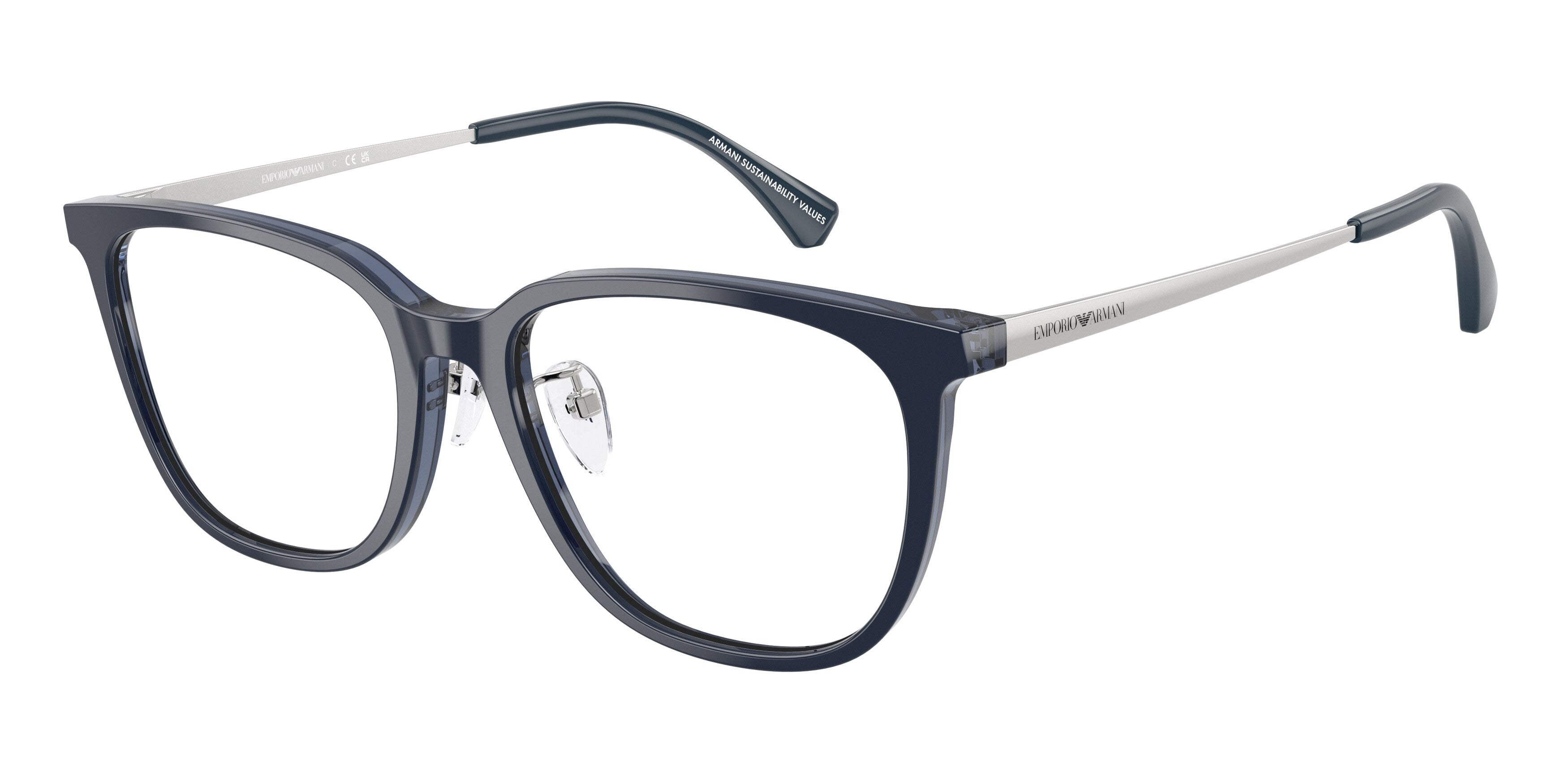 Emporio Armani Uomo Emporio Armani EA3284D 6256 Montature da vista Acetato Blu Trasparente Geometrica Normale Emporio Armani Uomo Emporio Armani EA3284D 6256 Montature da vista Acetato Blu Trasparente Geometrica Normale