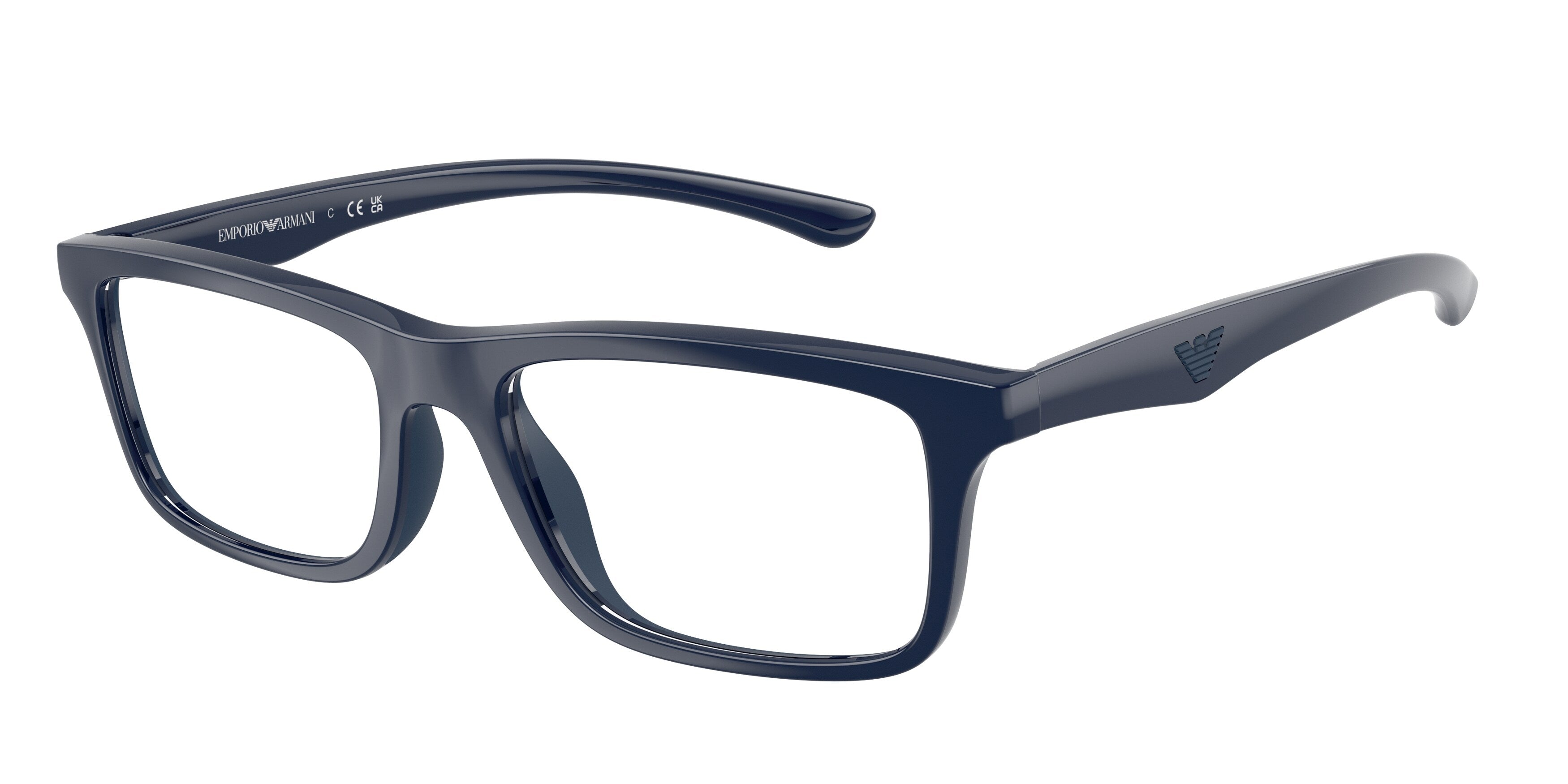 Emporio Armani Uomo Emporio Armani EA3285U 6244 Montature da vista Iniettato Blu Trasparente Squadrata Normale