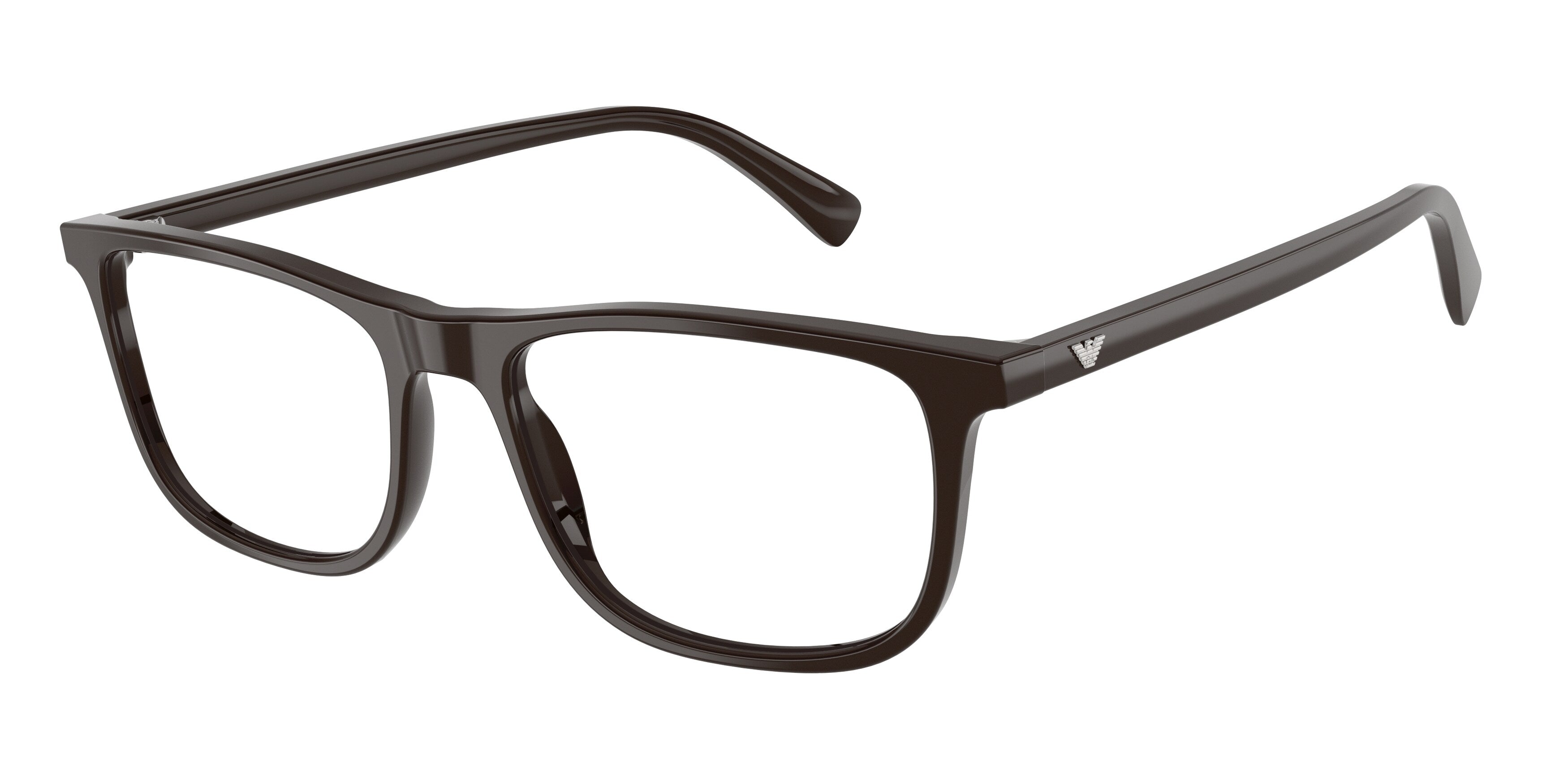 Emporio Armani Uomo Emporio Armani EA3287 6452 Montature da vista Acetato Marrone Trasparente Pillow Normale