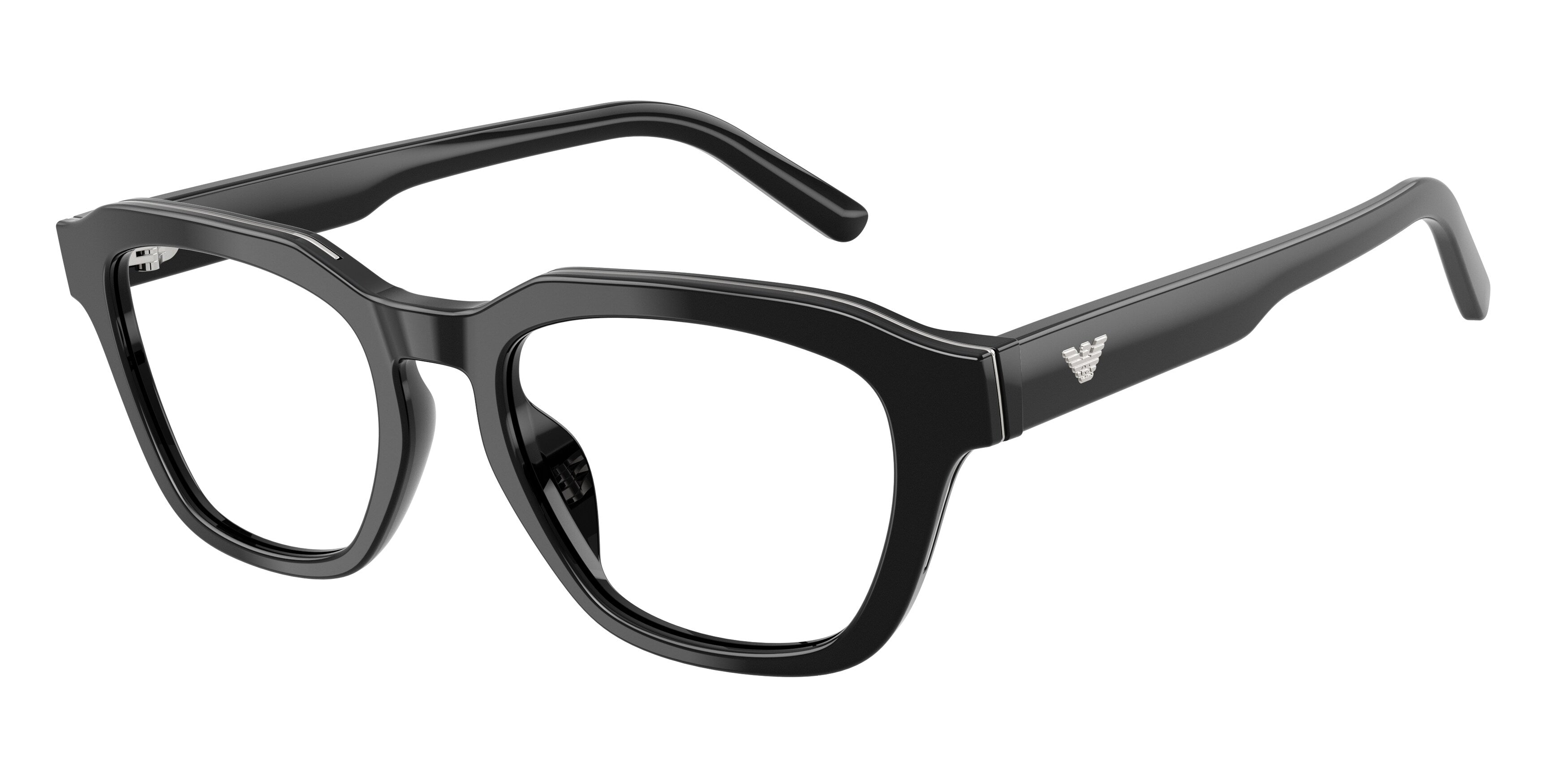 Emporio Armani Uomo Emporio Armani EA3291U 5017 Montature da vista Acetato Nero Trasparente Geometrica Normale Emporio Armani Uomo Emporio Armani EA3291U 5017 Montature da vista Acetato Nero Trasparente Geometrica Normale