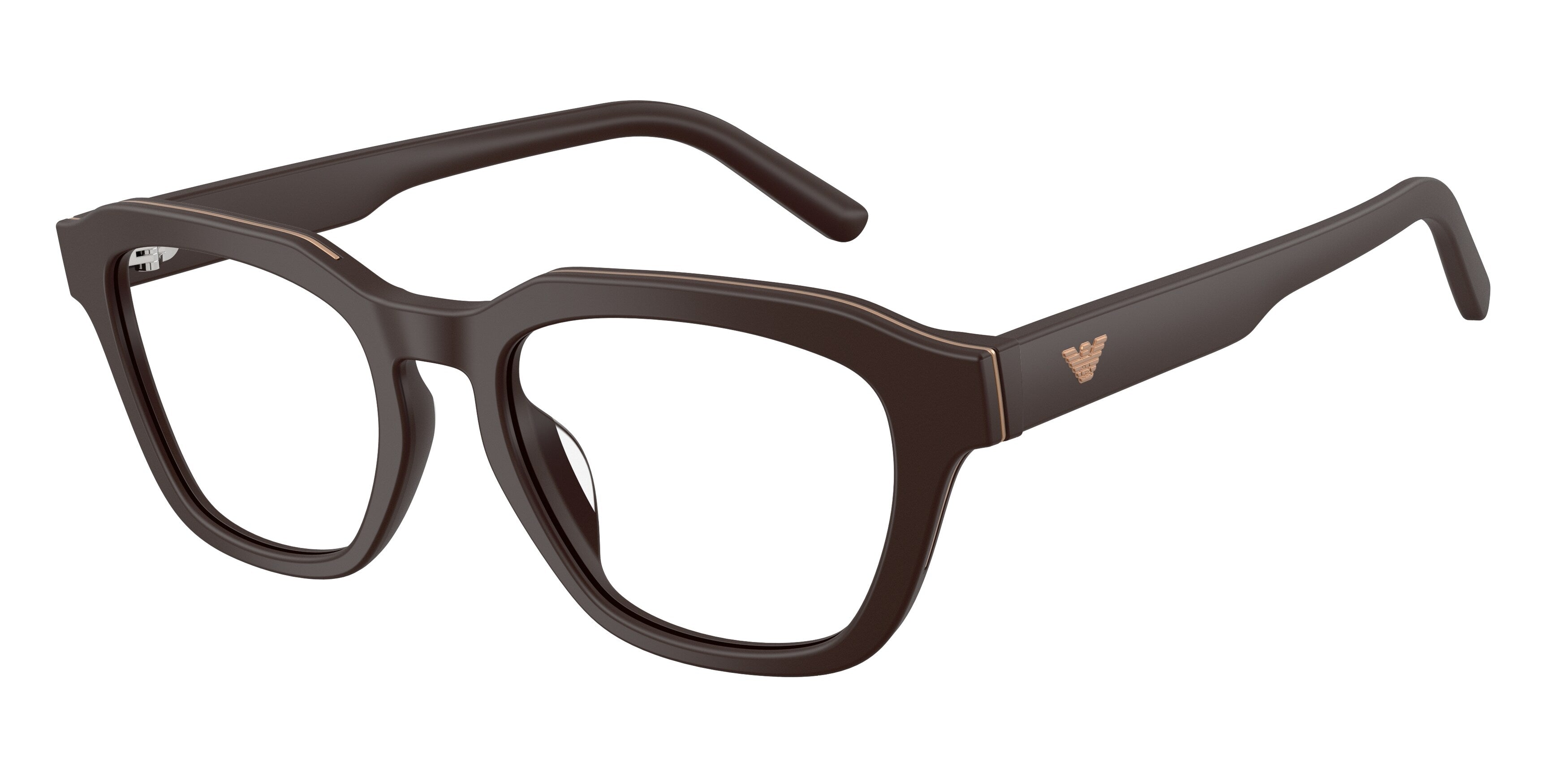 Emporio Armani Uomo Emporio Armani EA3291U 6458 Montature da vista Acetato Marrone Trasparente Geometrica Normale Emporio Armani Uomo Emporio Armani EA3291U 6458 Montature da vista Acetato Marrone Trasparente Geometrica Normale