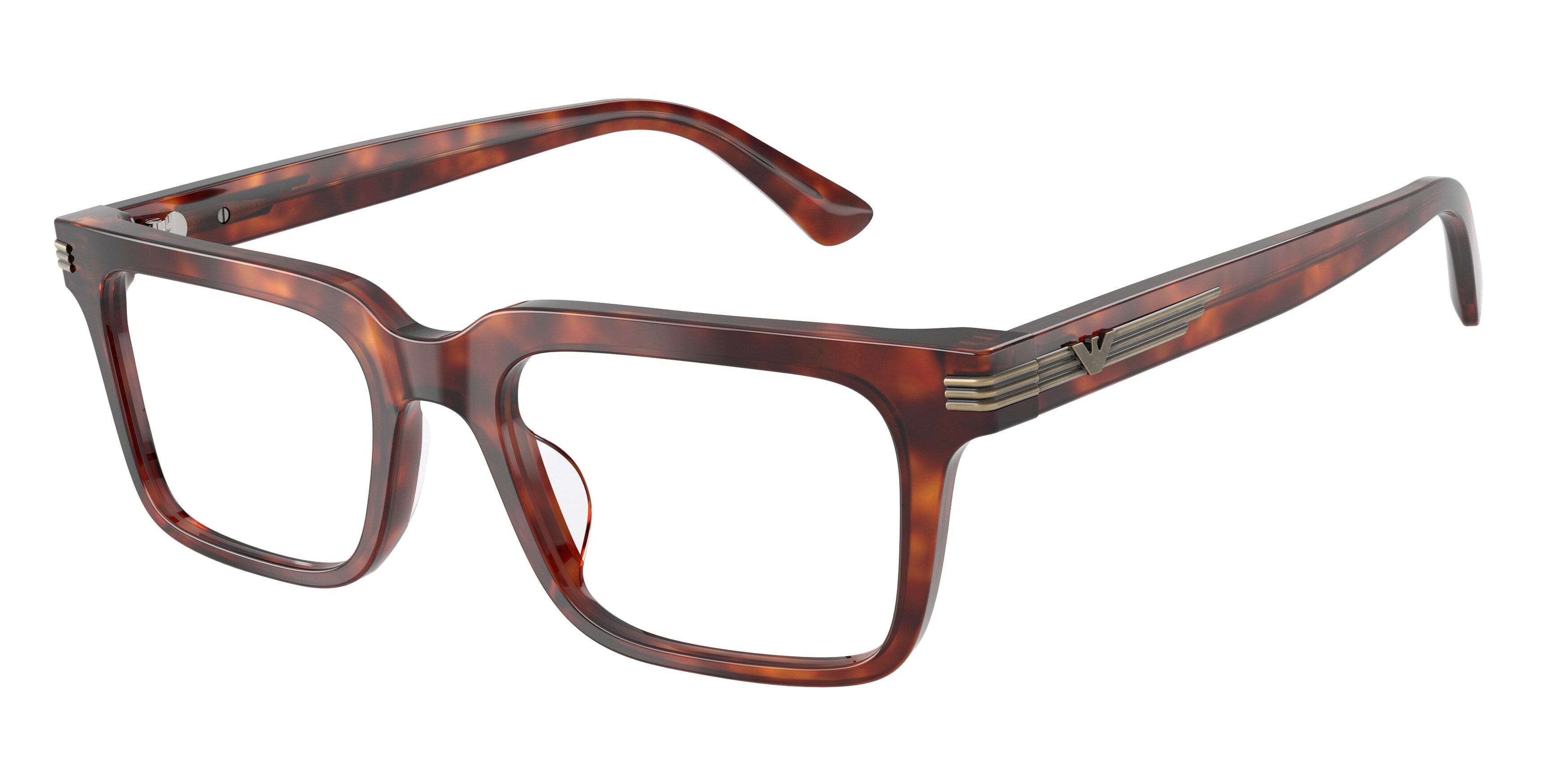 Emporio Armani Uomo Emporio Armani EA3293U 6034 Montature da vista Acetato Rosso Trasparente Squadrata Normale